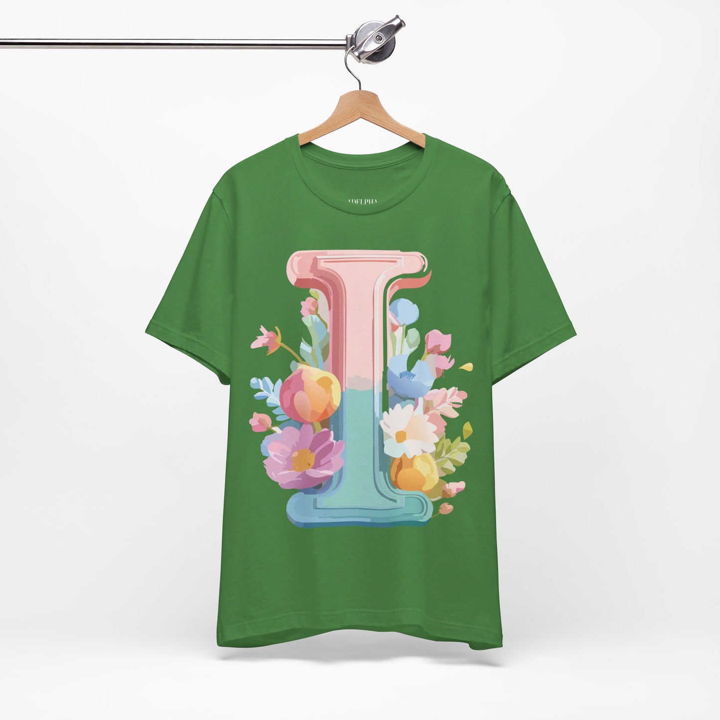 Natural Cotton Tee Shirt - Letters Collection - I Printify