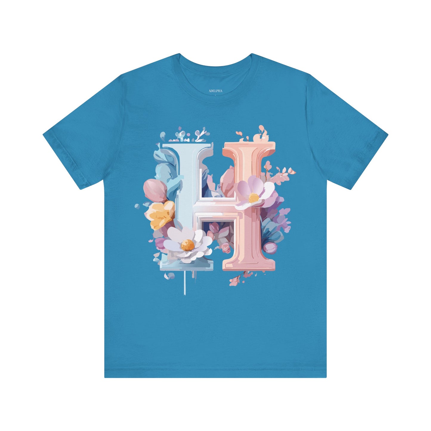 Natural Cotton Tee Shirt - Letters Collection - H Printify