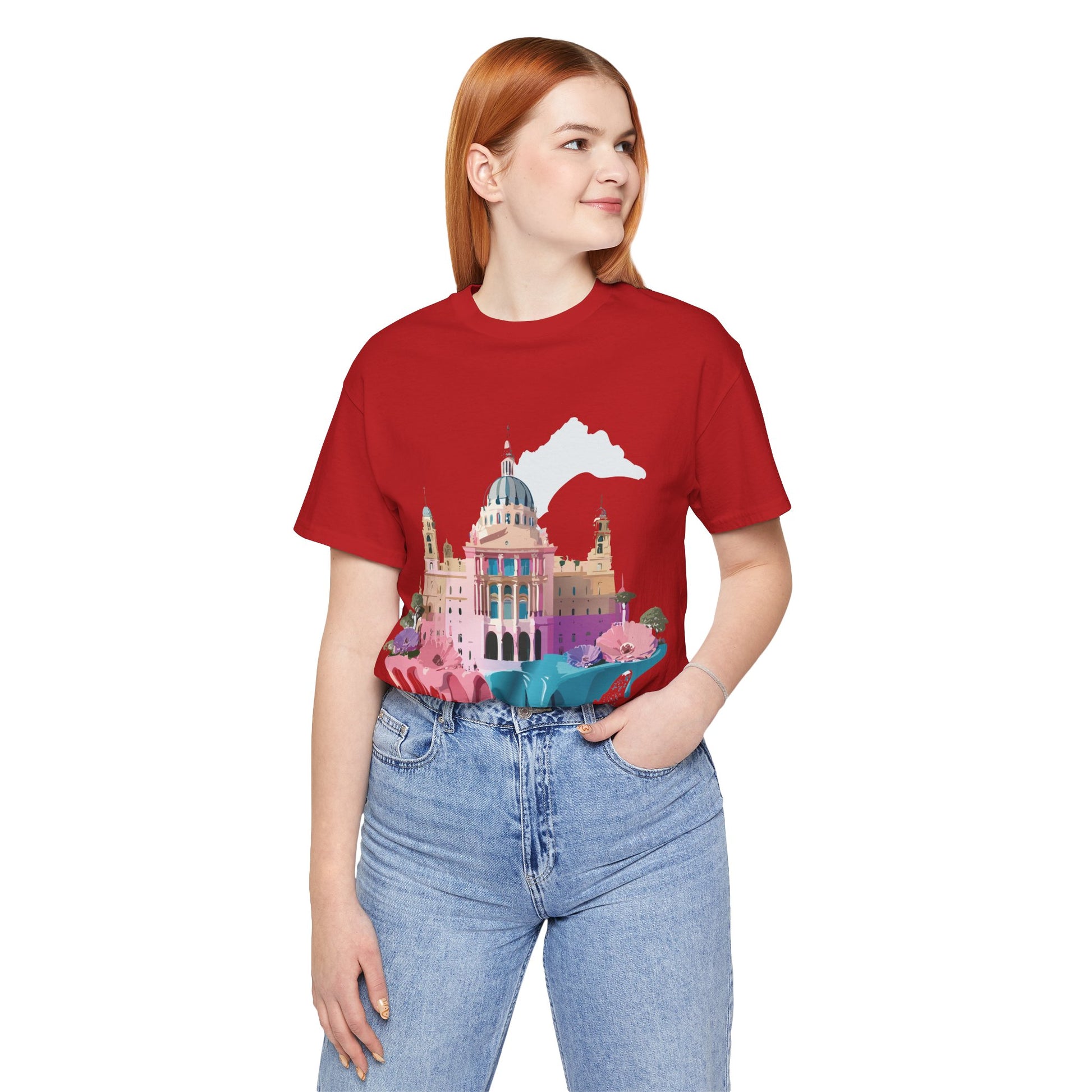 Natural Cotton Tee Shirt - Beautiful Places Collection - Madrid Printify