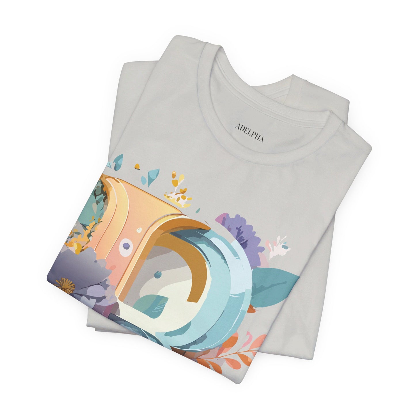 Natural Cotton Tee Shirt - Letters Collection - R Printify