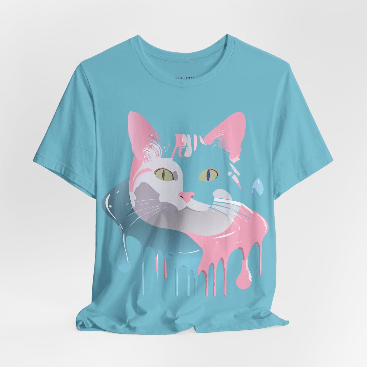 Natural Cotton Tee Shirt with Cat Printify