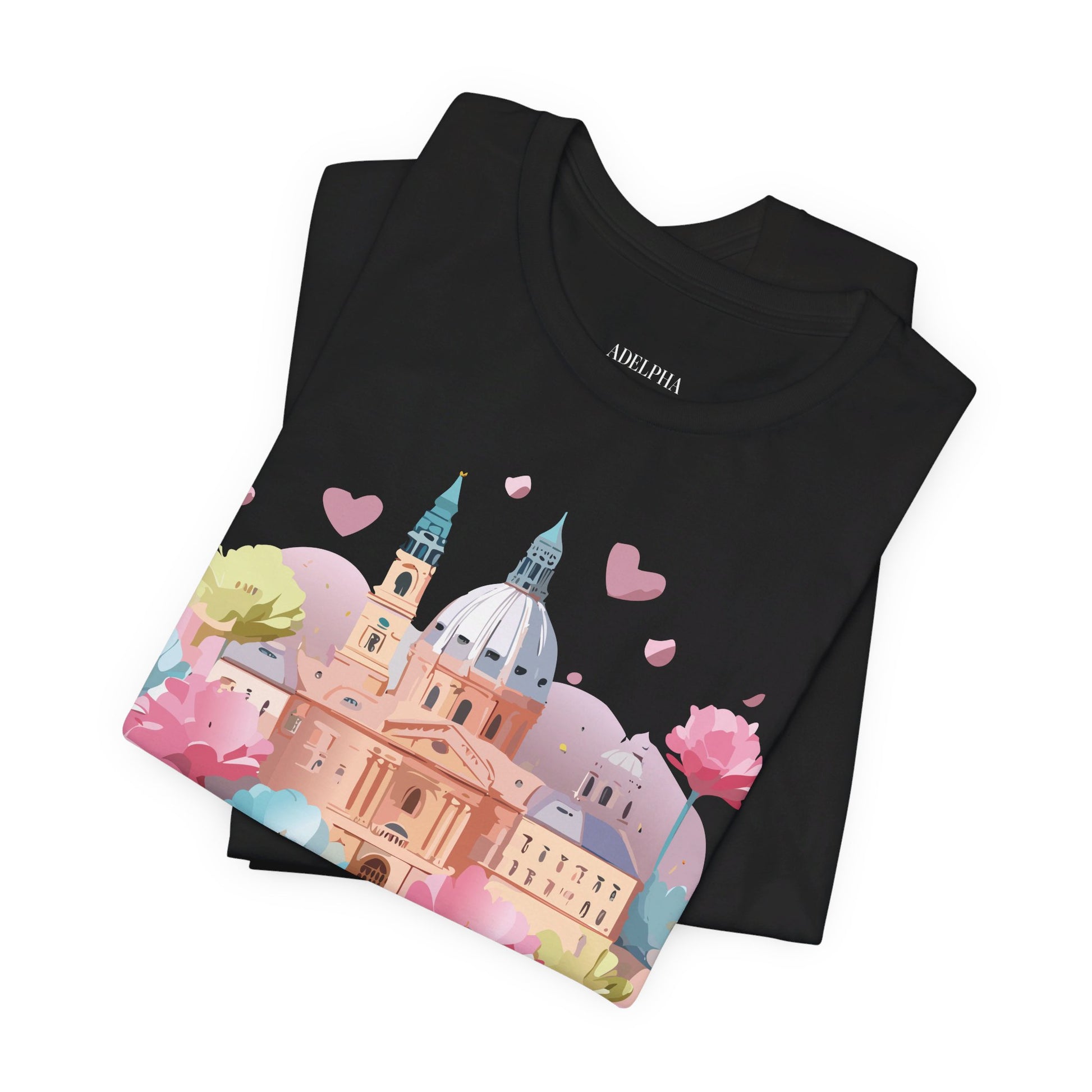 Natural Cotton Tee Shirt - Beautiful Places Collection - Prague Printify