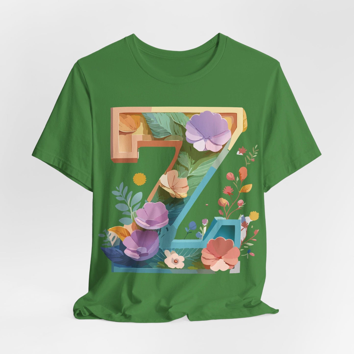 Natural Cotton Tee Shirt - Letters Collection - Z Printify