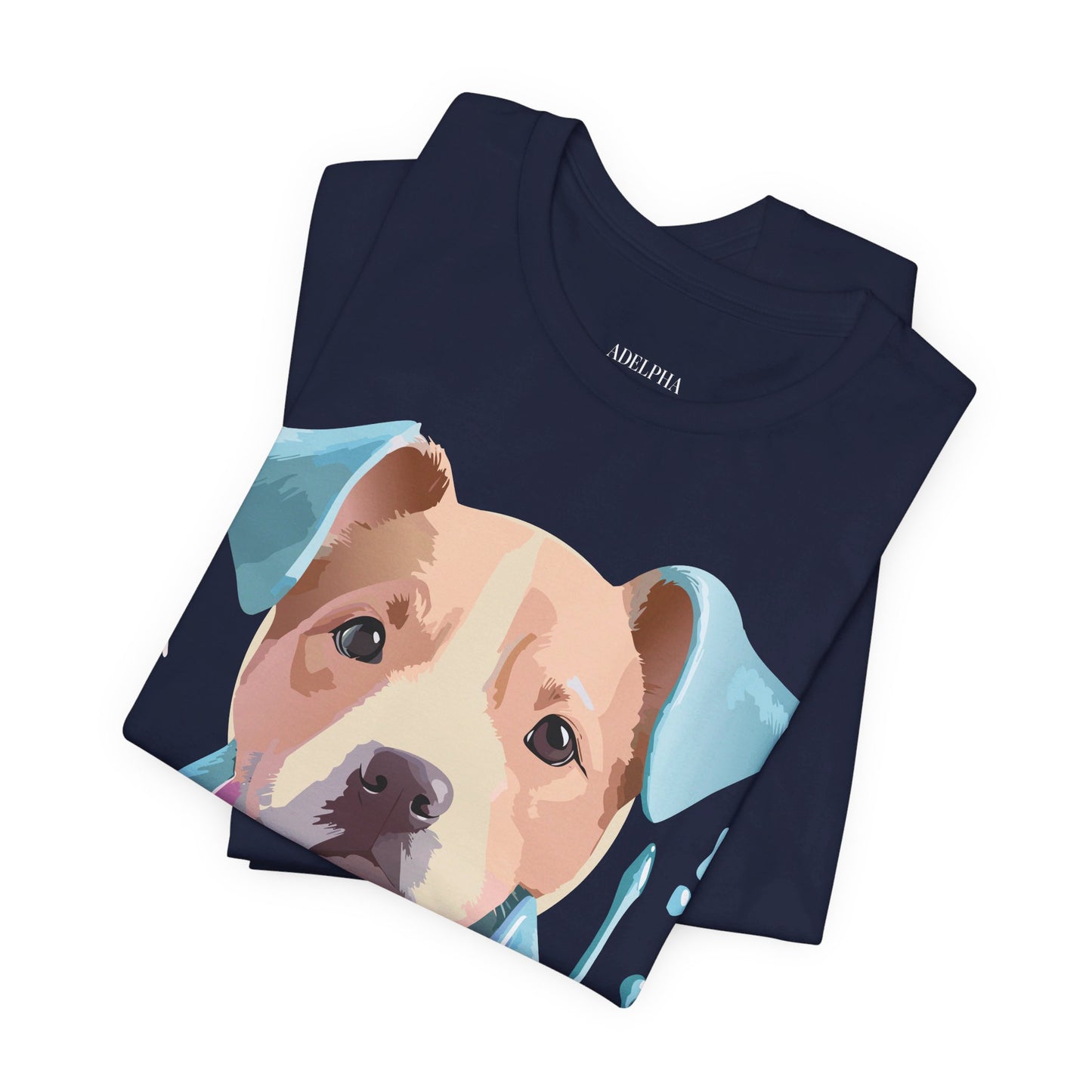 Natural Cotton Tee Shirt with Dog Printify