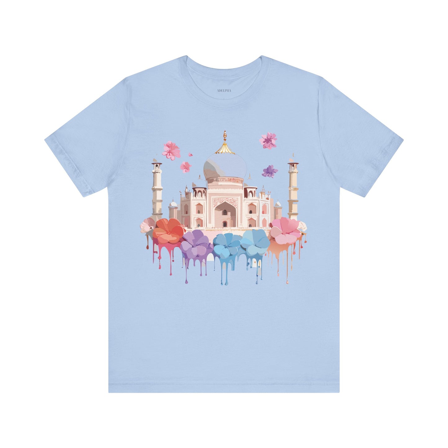 Natural Cotton Tee Shirt - Taj Mahal, India Printify