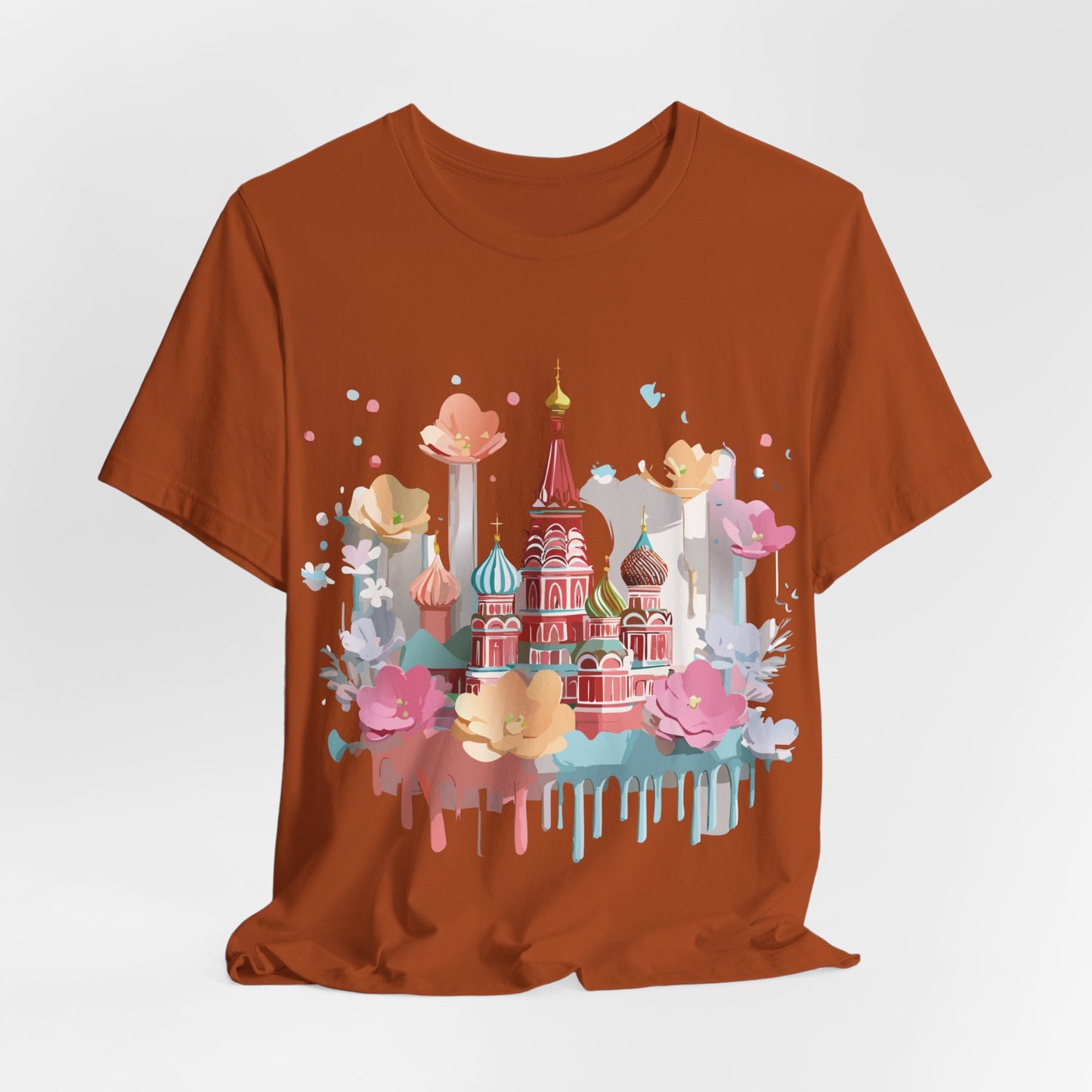 Natural Cotton Tee Shirt - Beautiful Places Collection - Moscow Printify