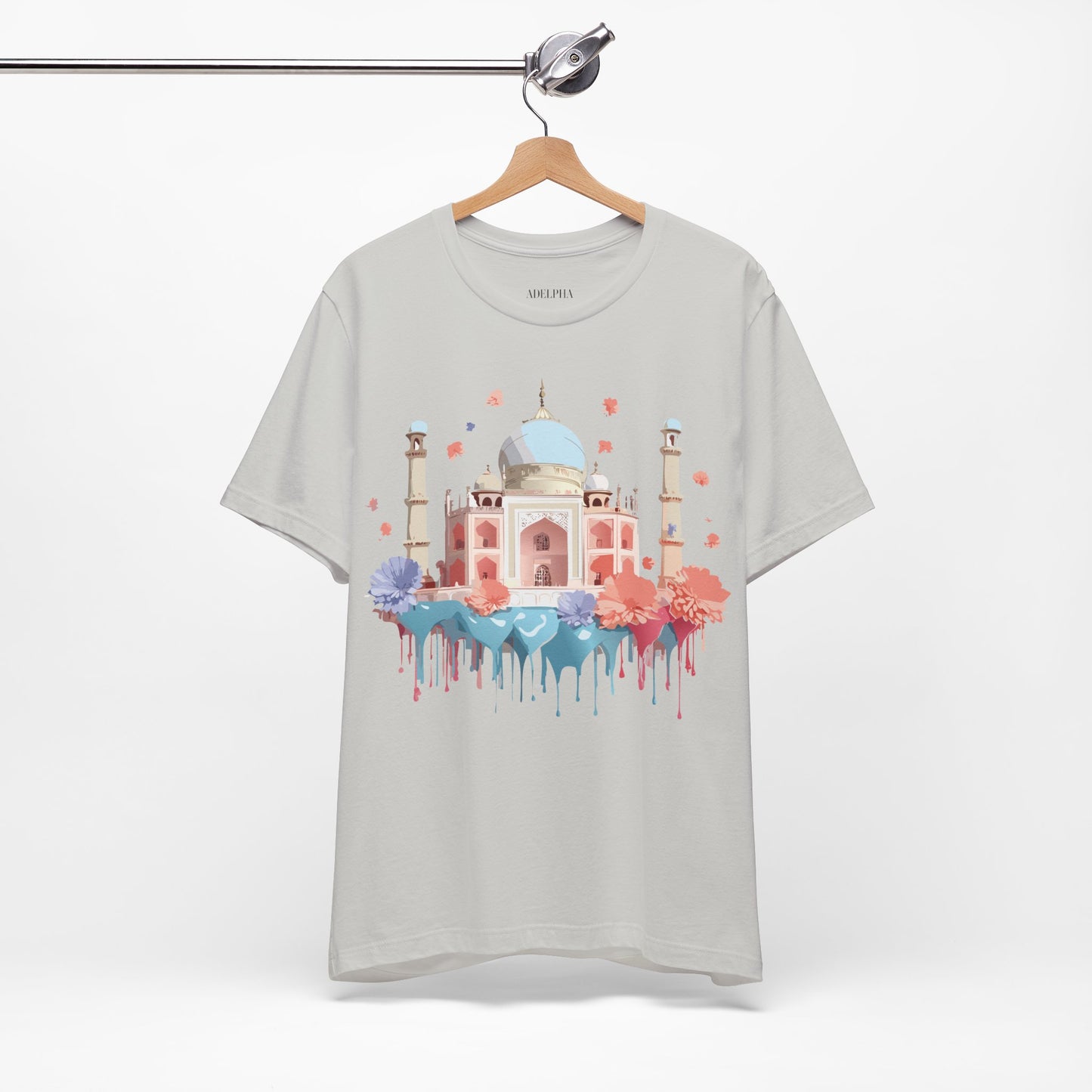 Natural Cotton Tee Shirt - Taj Mahal, India Printify