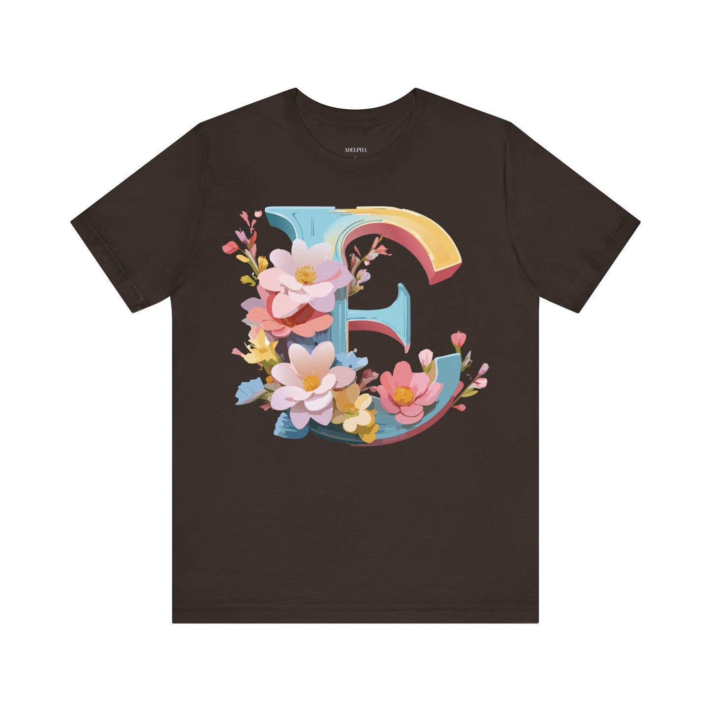 Natural Cotton Tee Shirt - Letters Collection - E Printify