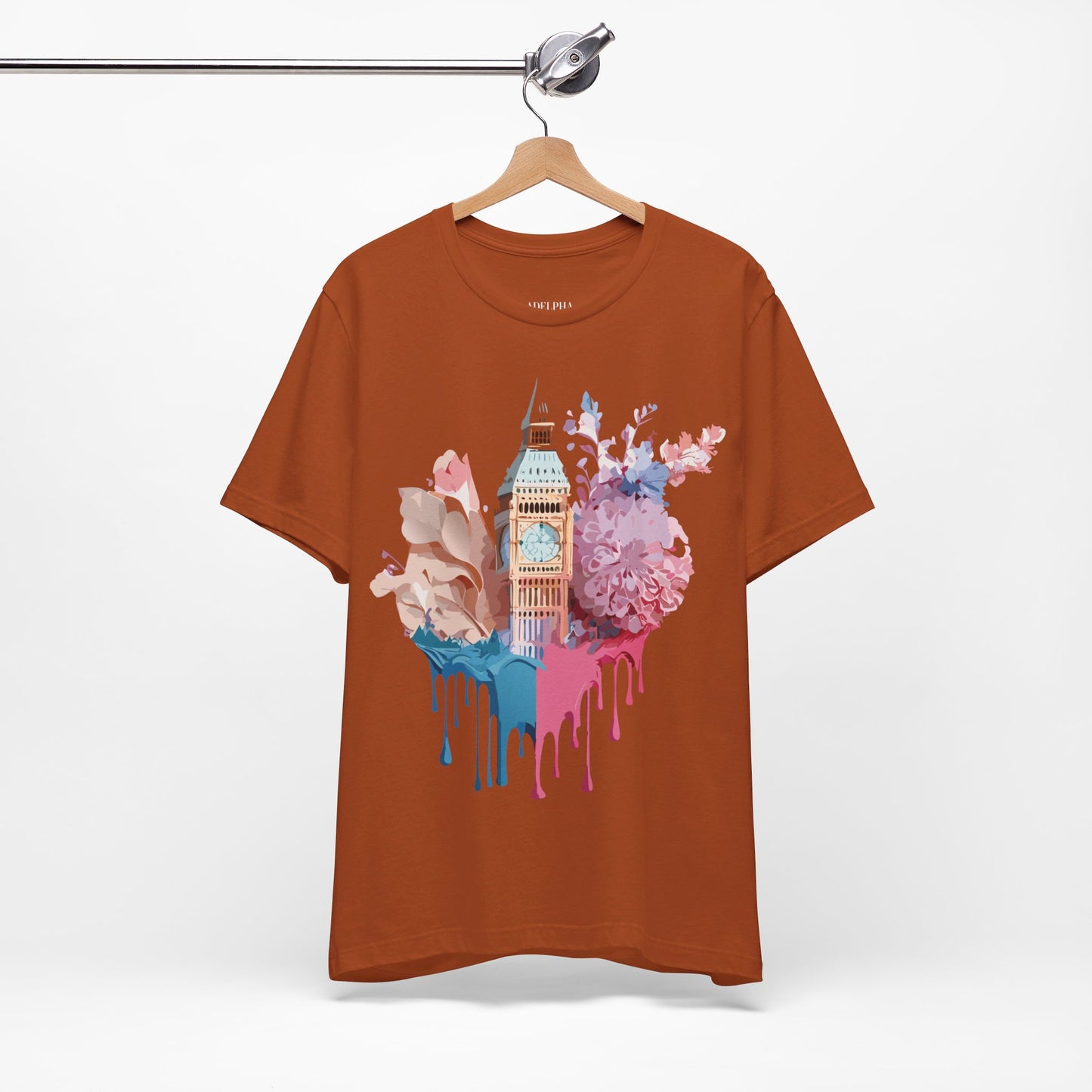 Natural Cotton Tee Shirt - Beautiful Places Collection - London Printify