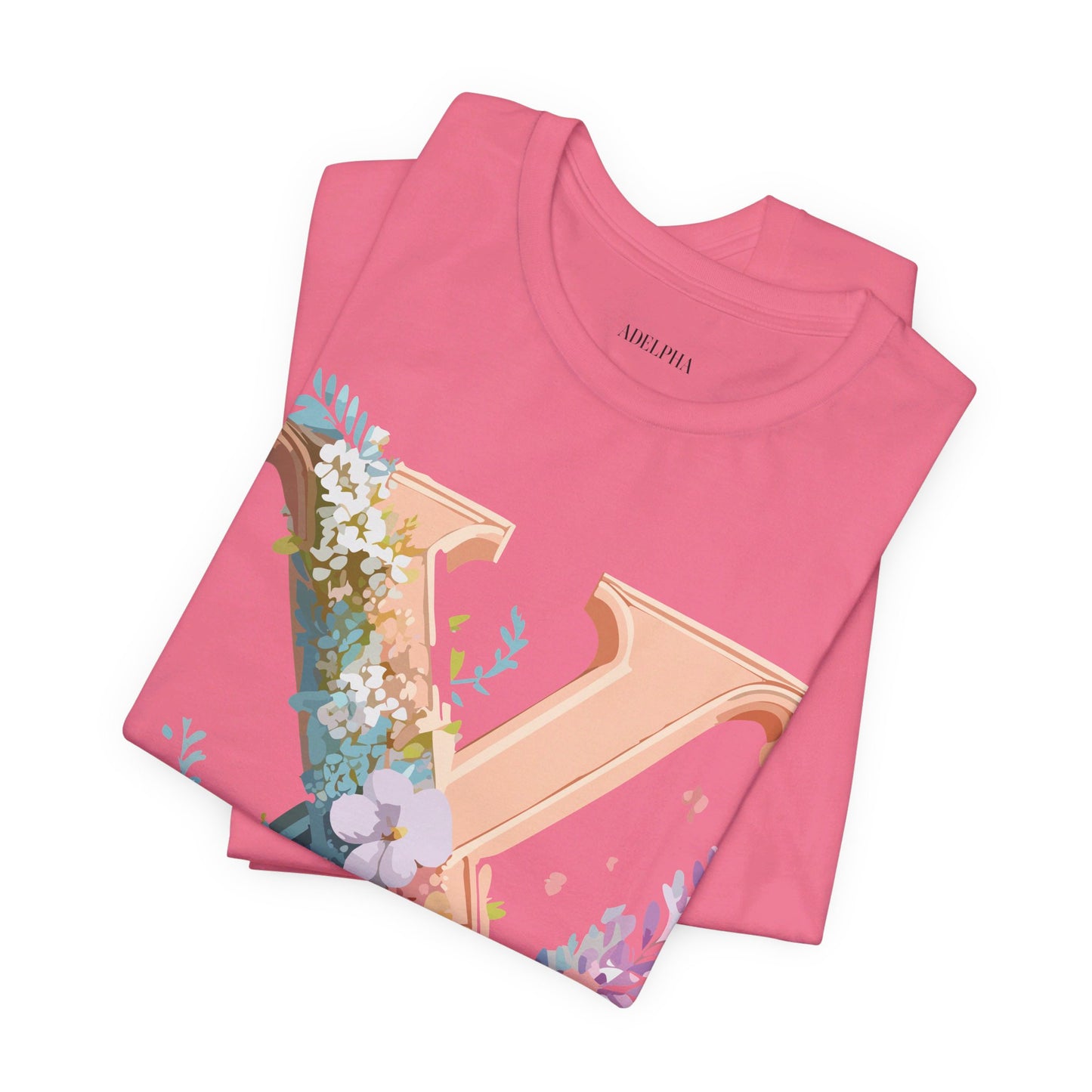 Natural Cotton Tee Shirt - Letters Collection - X Printify
