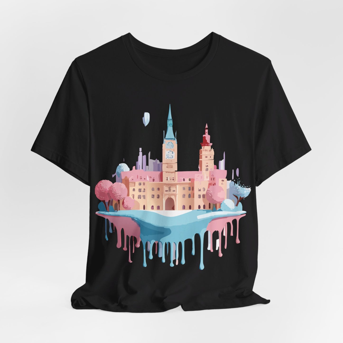 Natural Cotton Tee Shirt - Beautiful Places Collection - Prague Printify