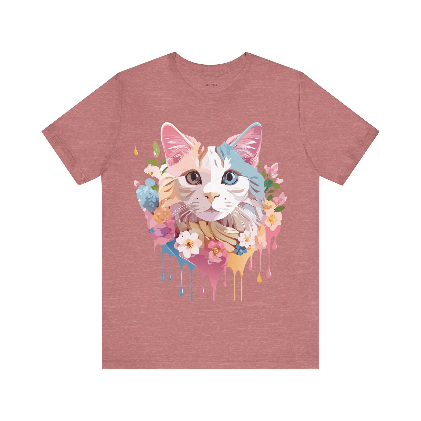 Natural Cotton Tee Shirt with Cat Printify