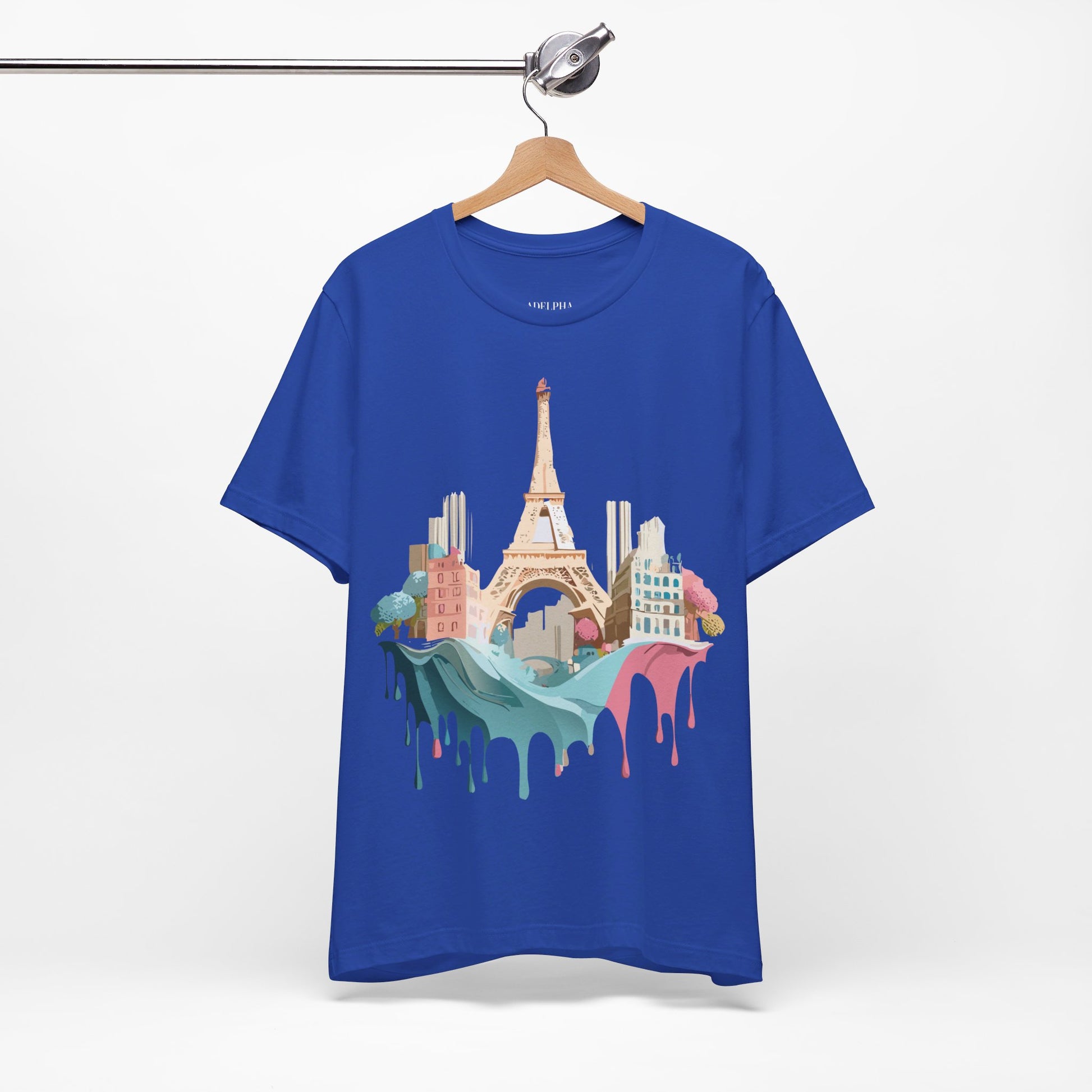 Natural Cotton Tee Shirt - Beautiful Places Collection - Paris Printify