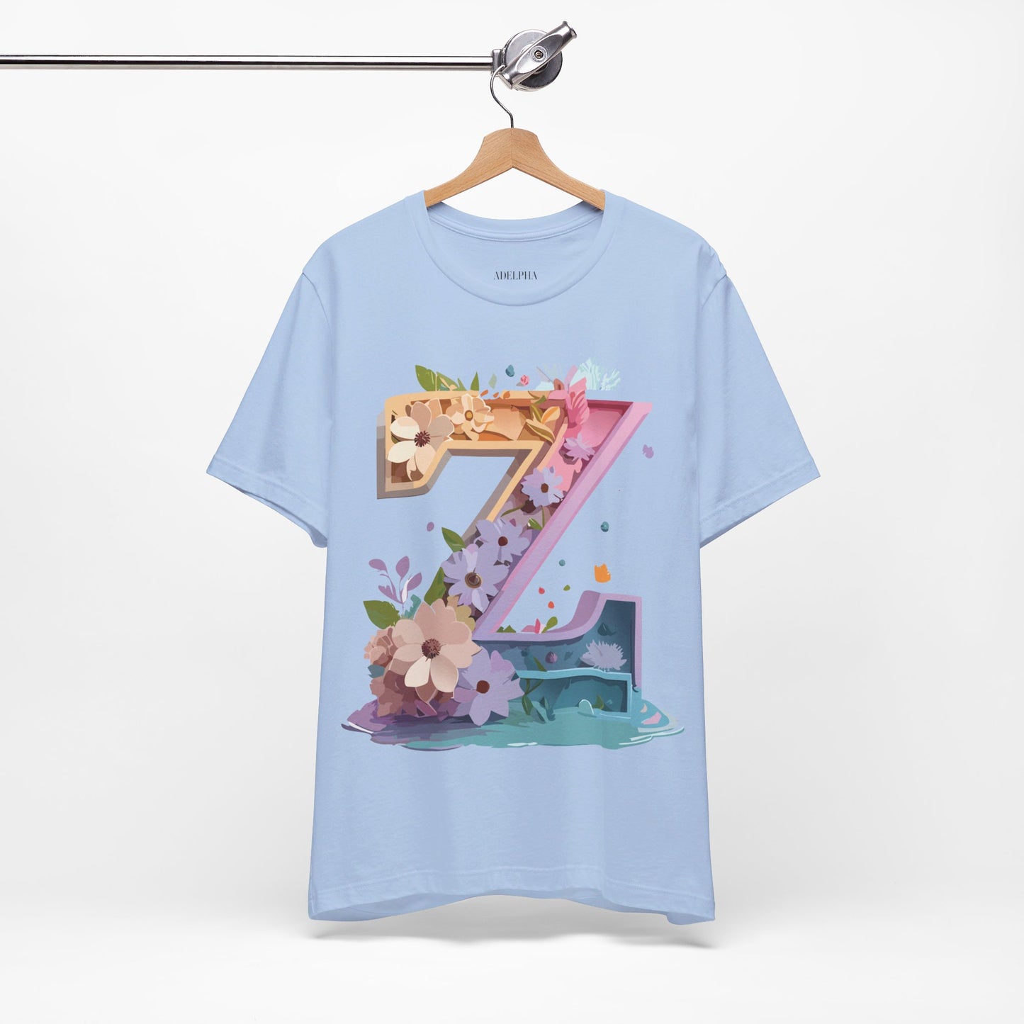 Natural Cotton Tee Shirt - Letters Collection - Z Printify