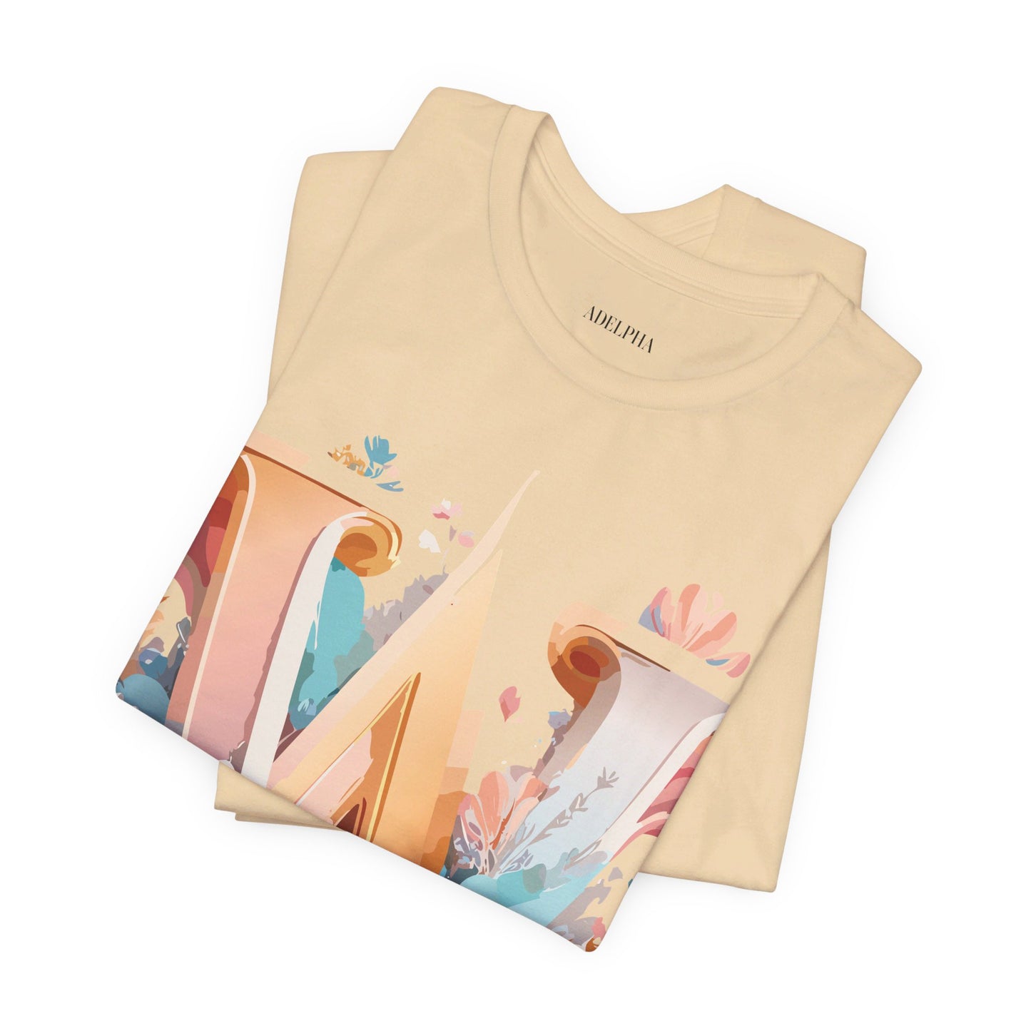 Natural Cotton Tee Shirt - Letters Collection - W Printify