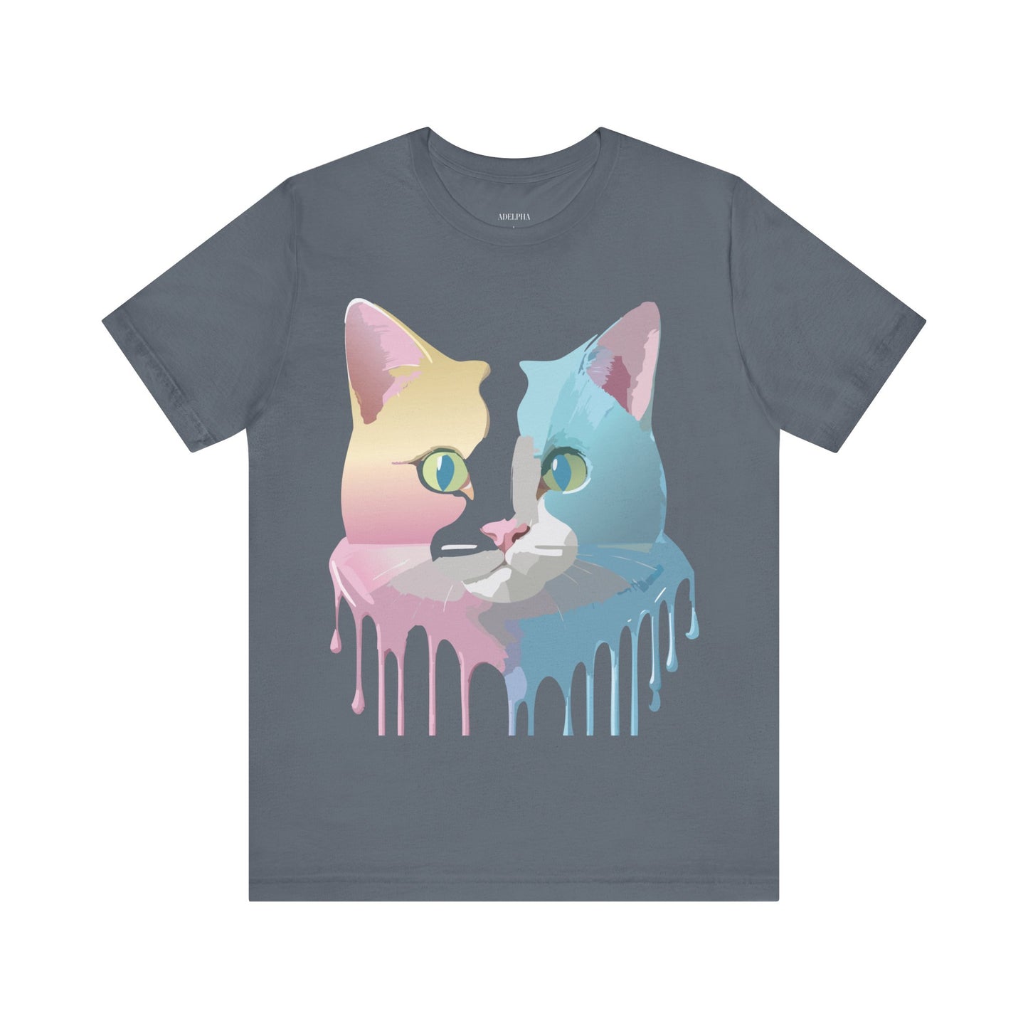 Natural Cotton Tee Shirt with Cat Printify