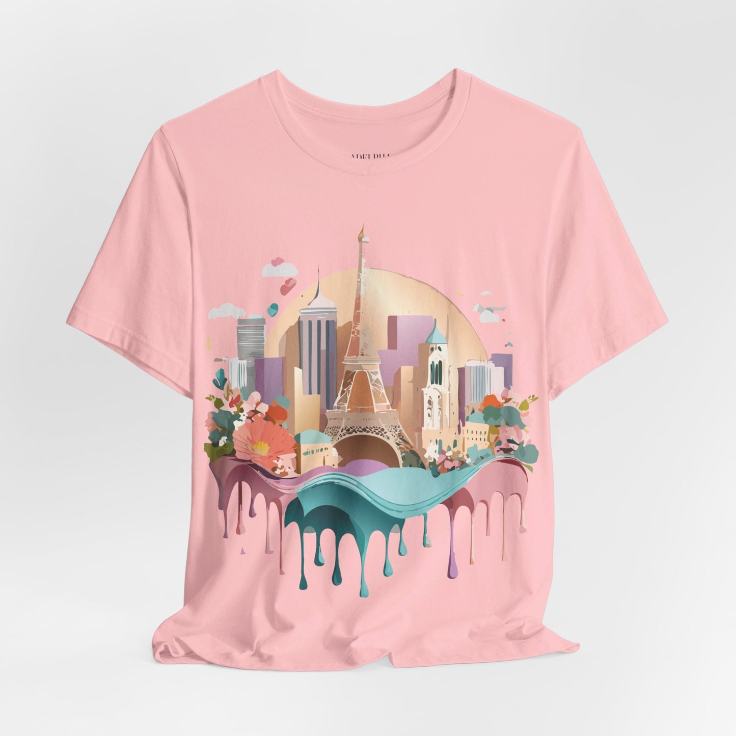 Natural Cotton Tee Shirt - Beautiful Places Collection - Paris Printify