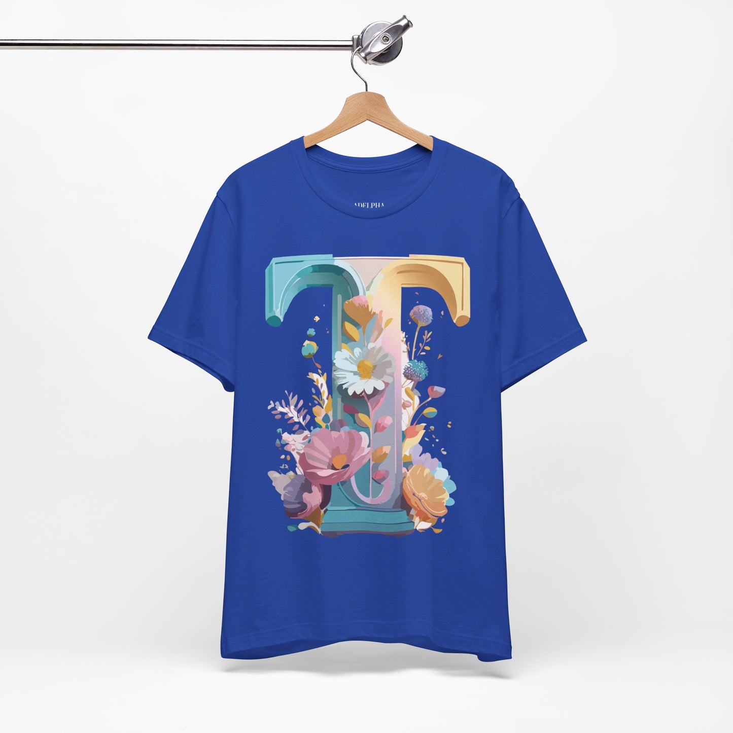Natural Cotton Tee Shirt - Letters Collection - T Printify