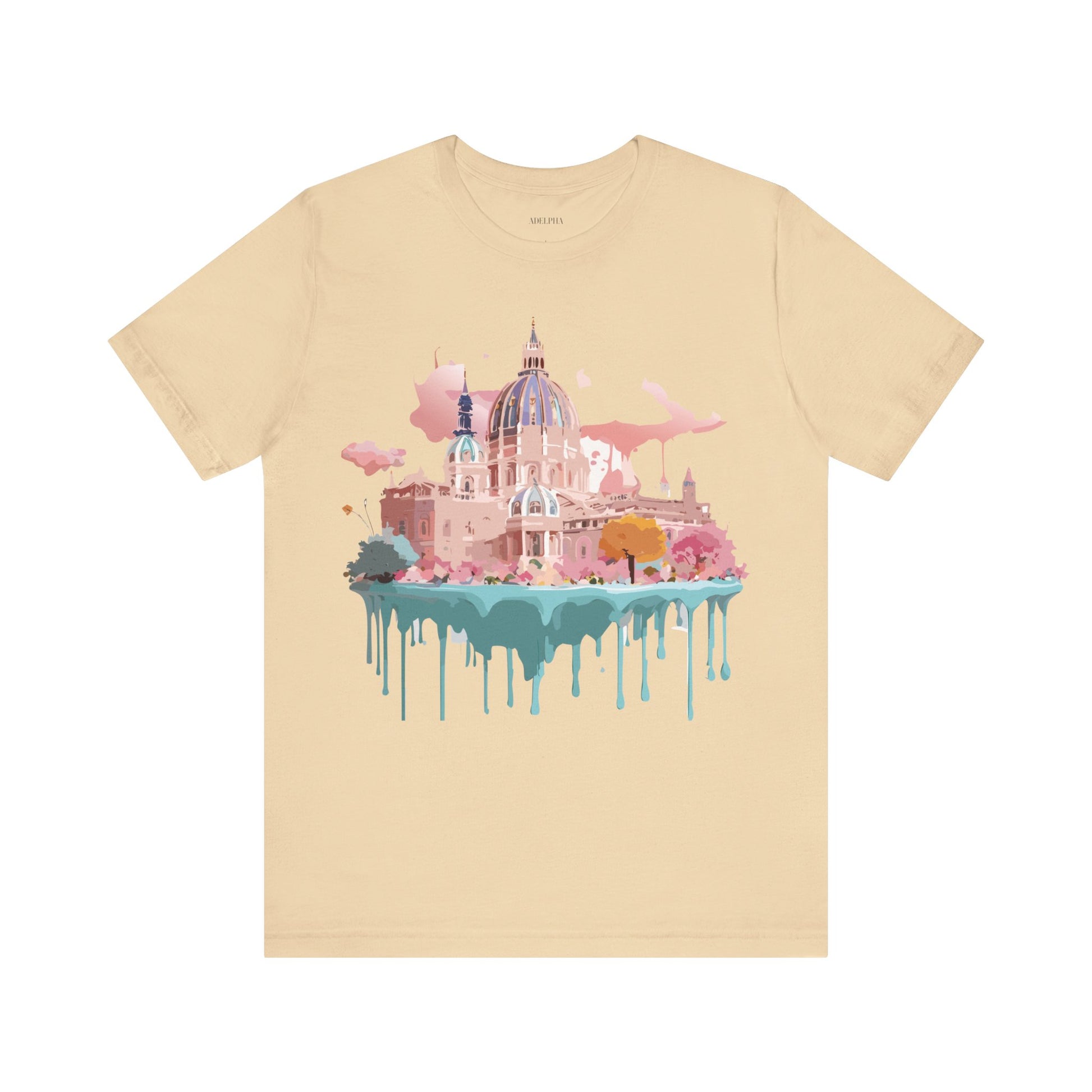 Natural Cotton Tee Shirt - Beautiful Places Collection - Vienna Printify