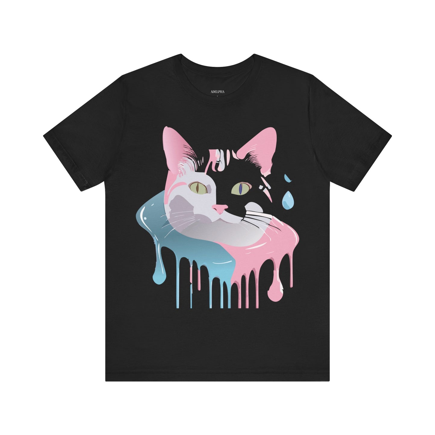 Natural Cotton Tee Shirt with Cat Printify