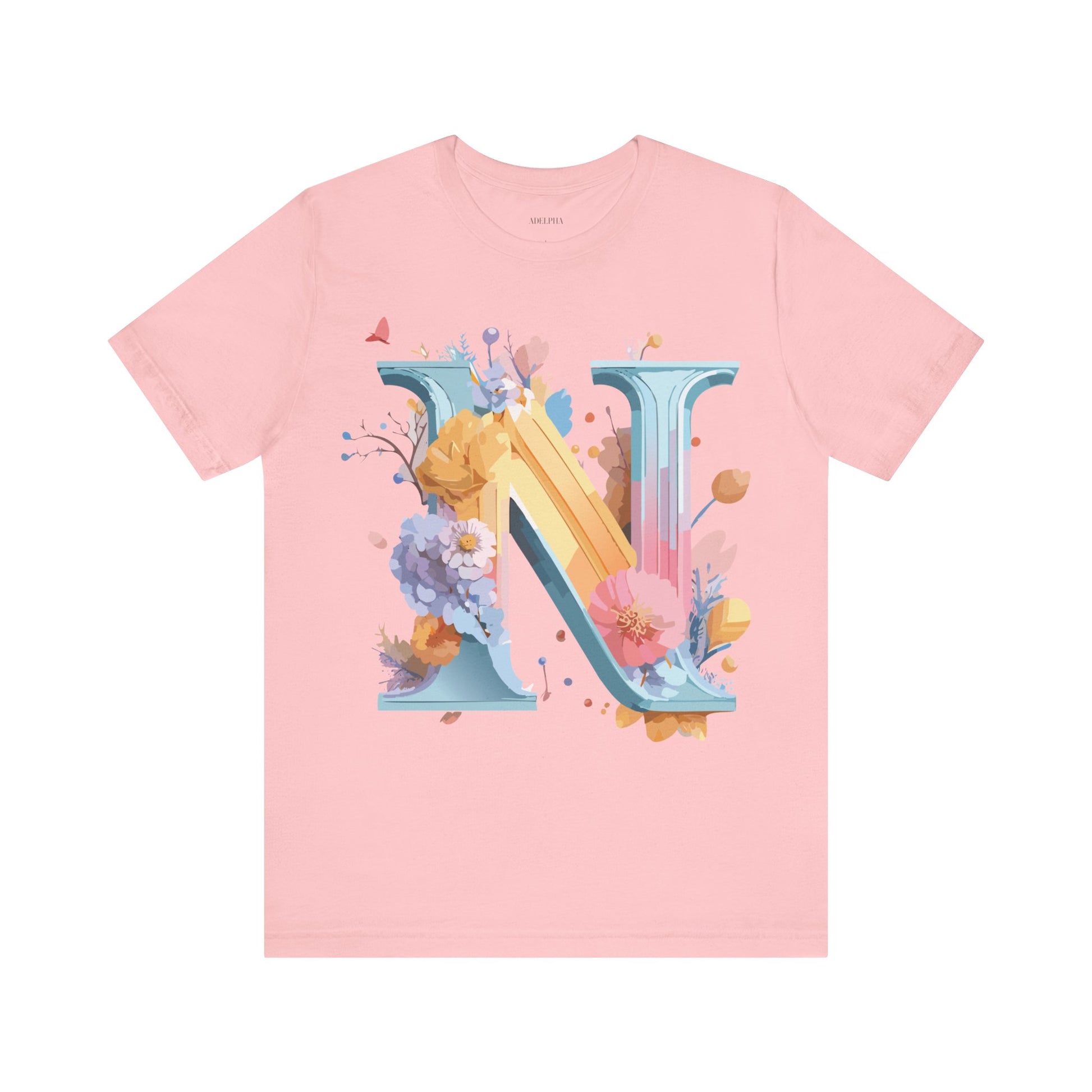 Natural Cotton Tee Shirt - Letters Collection - N Printify