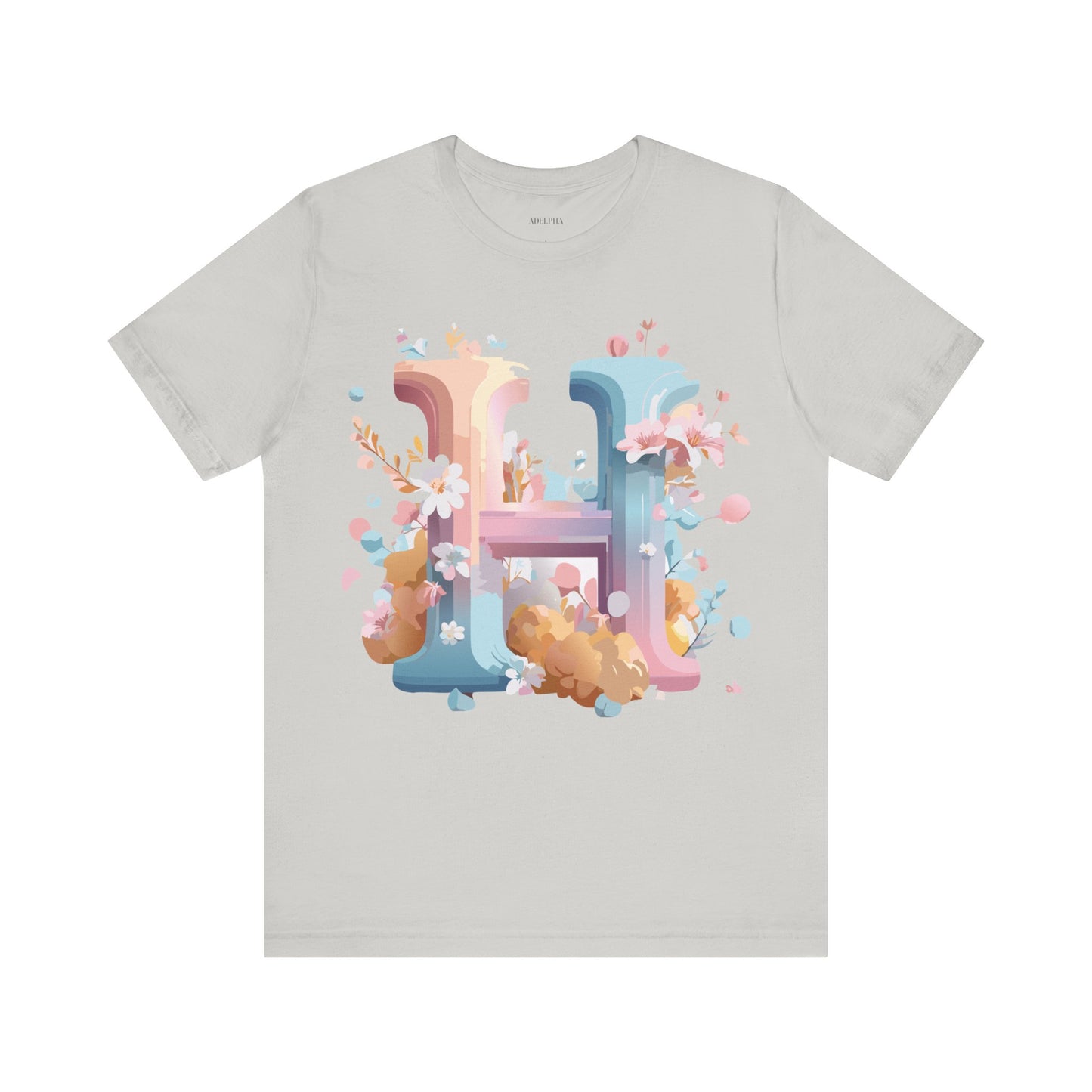 Natural Cotton Tee Shirt - Letters Collection - H Printify