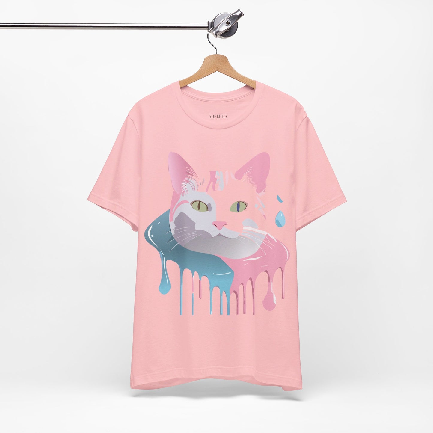 Natural Cotton Tee Shirt with Cat Printify
