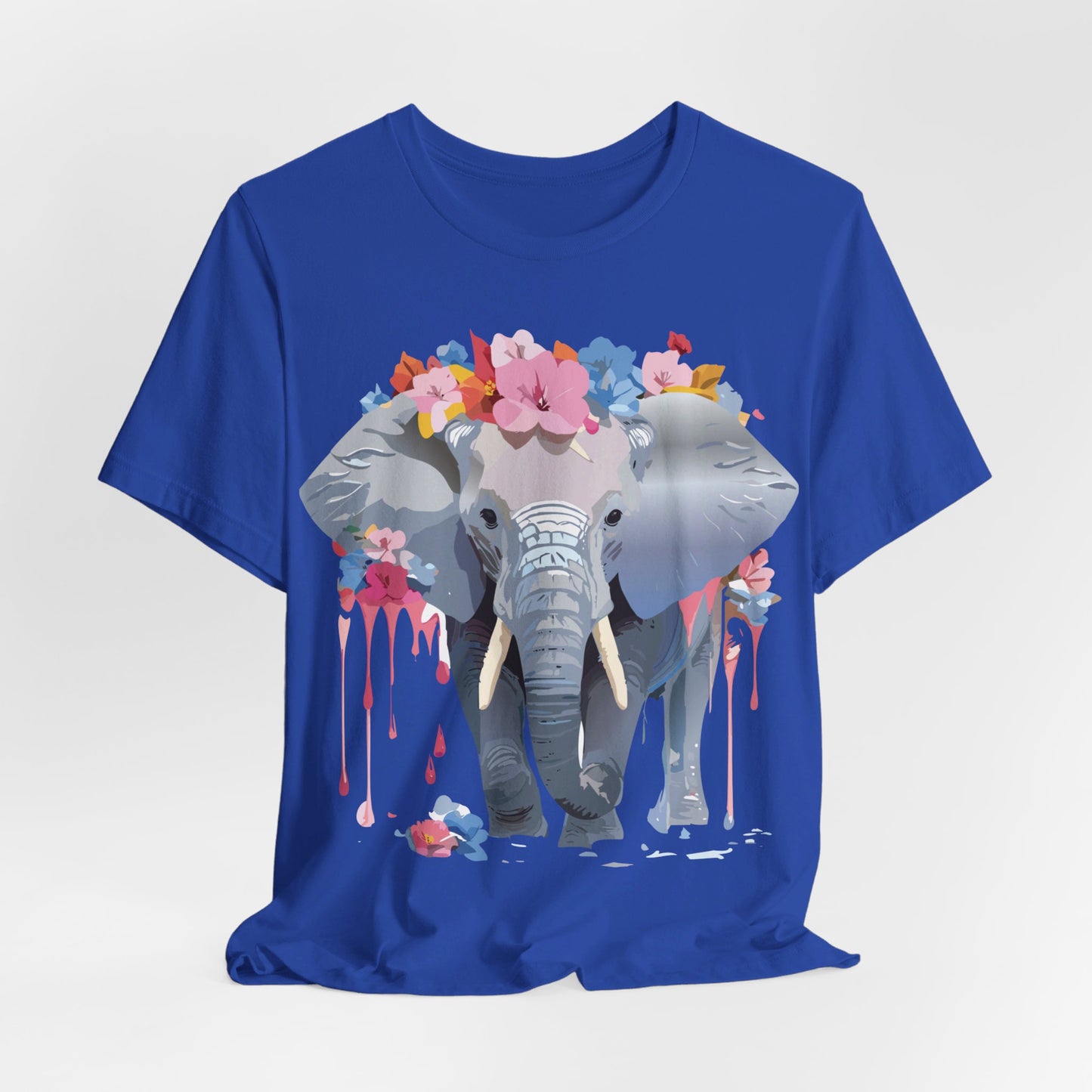 Natural Cotton Tee Shirt with Elephant Printify