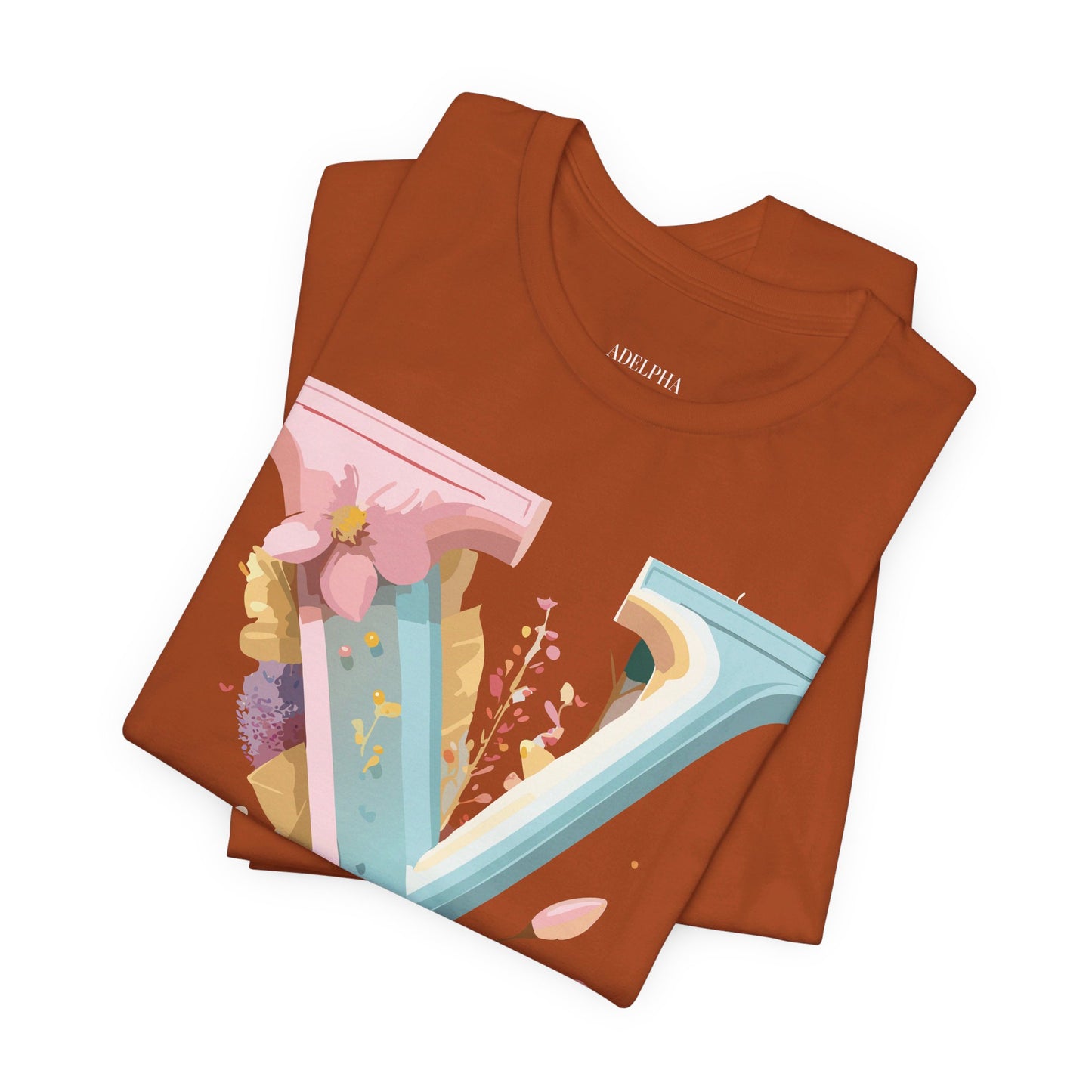 Natural Cotton Tee Shirt - Letters Collection - Y Printify