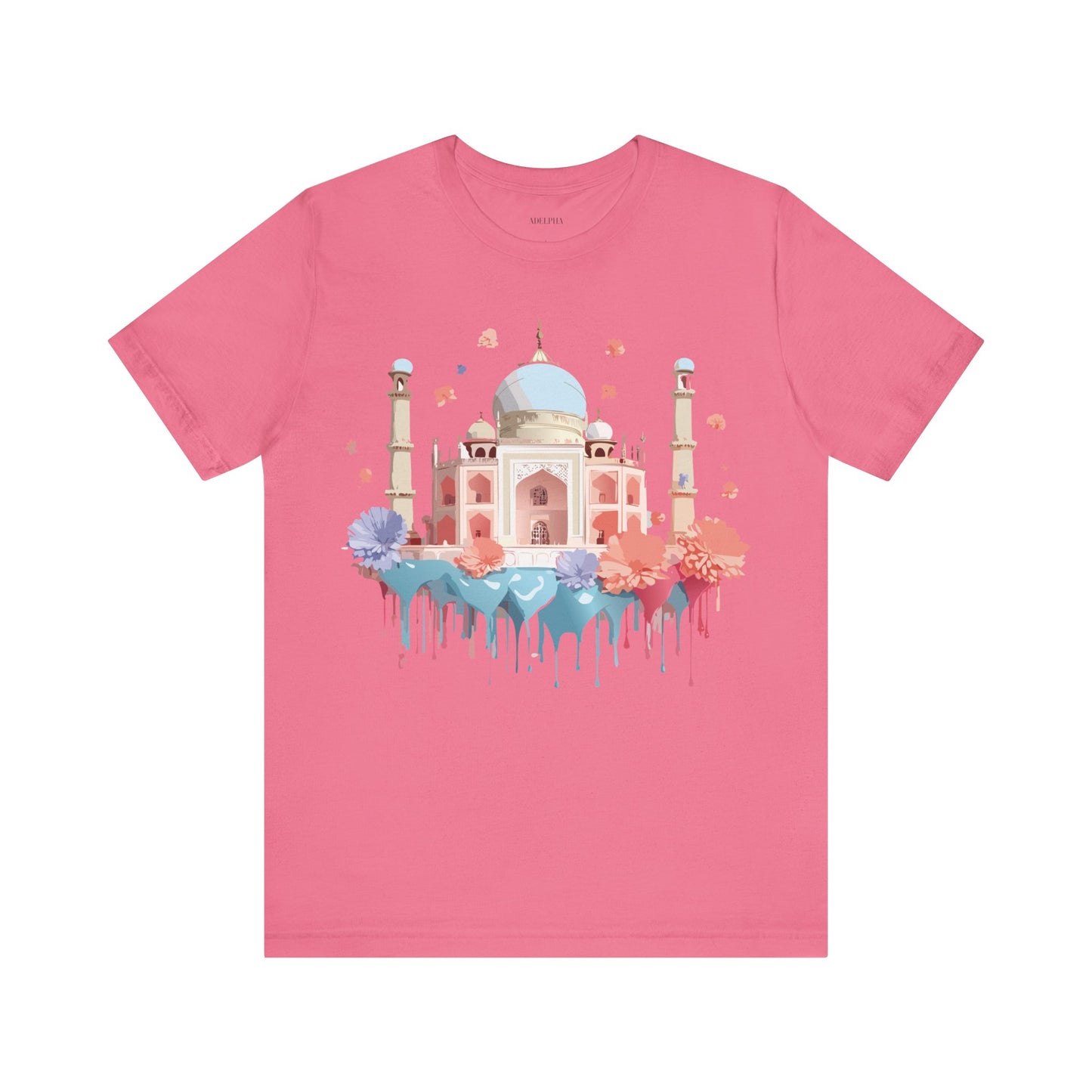 Natural Cotton Tee Shirt - Taj Mahal, India Printify
