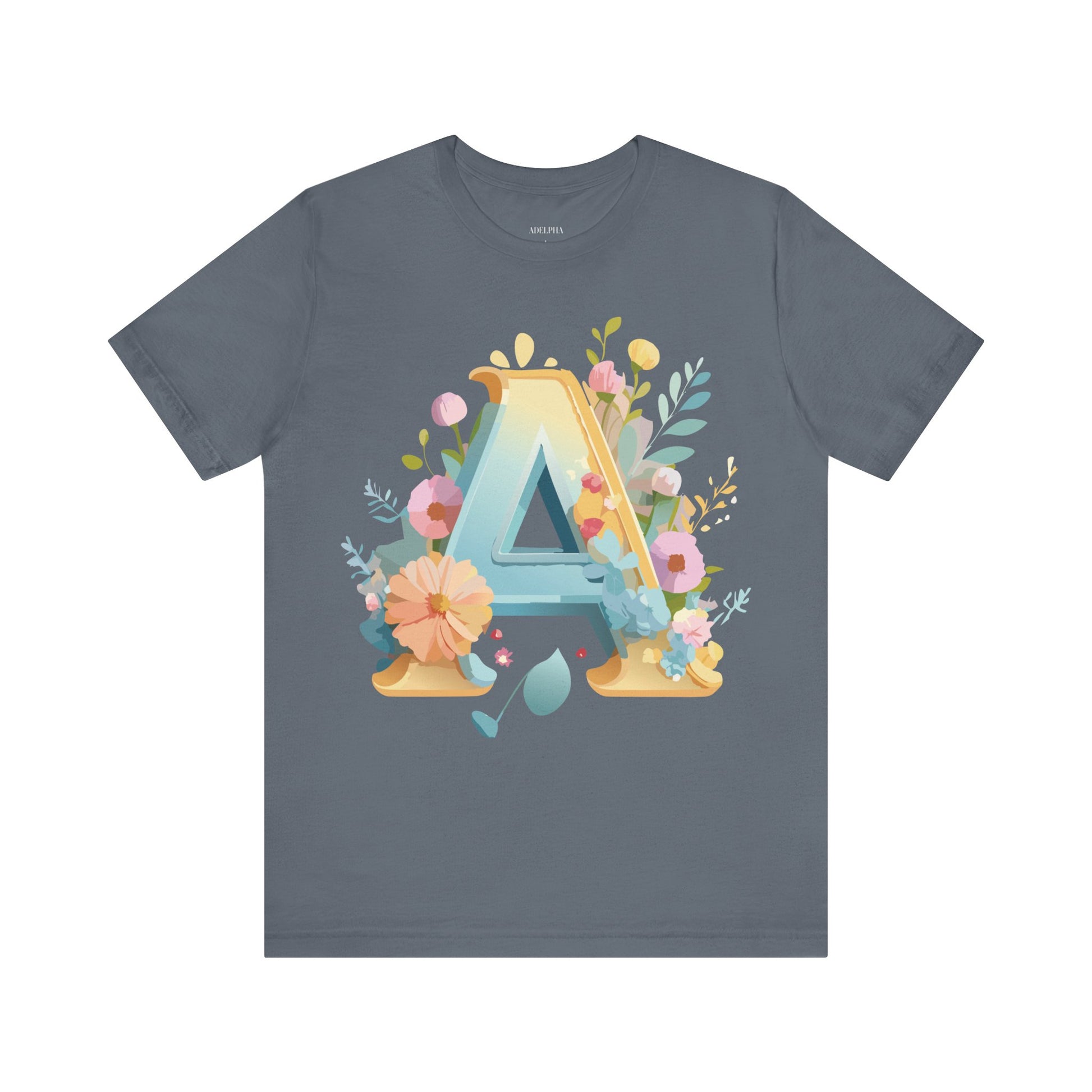 Natural Cotton Tee Shirt - Letters Collection - A Printify