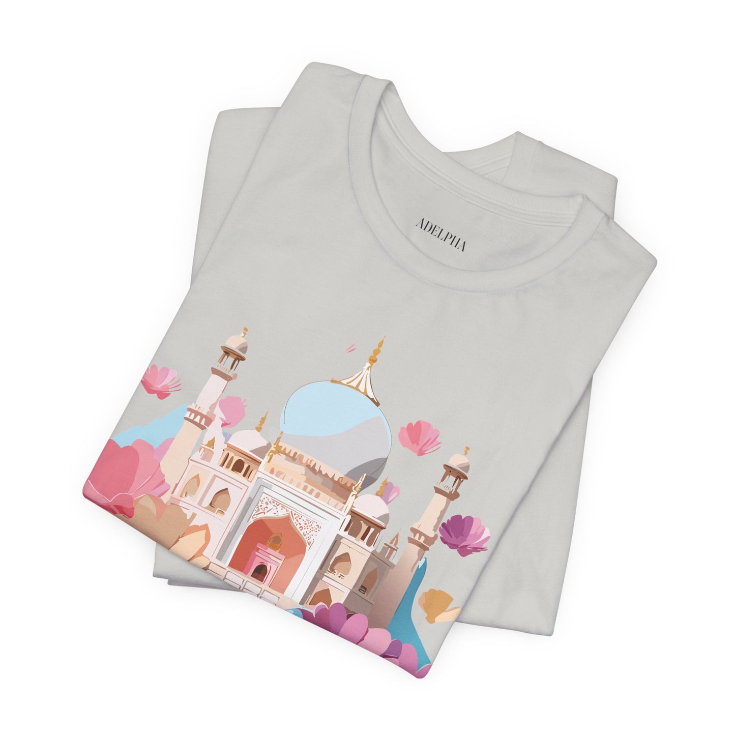 Natural Cotton Tee Shirt - Taj Mahal, India Printify