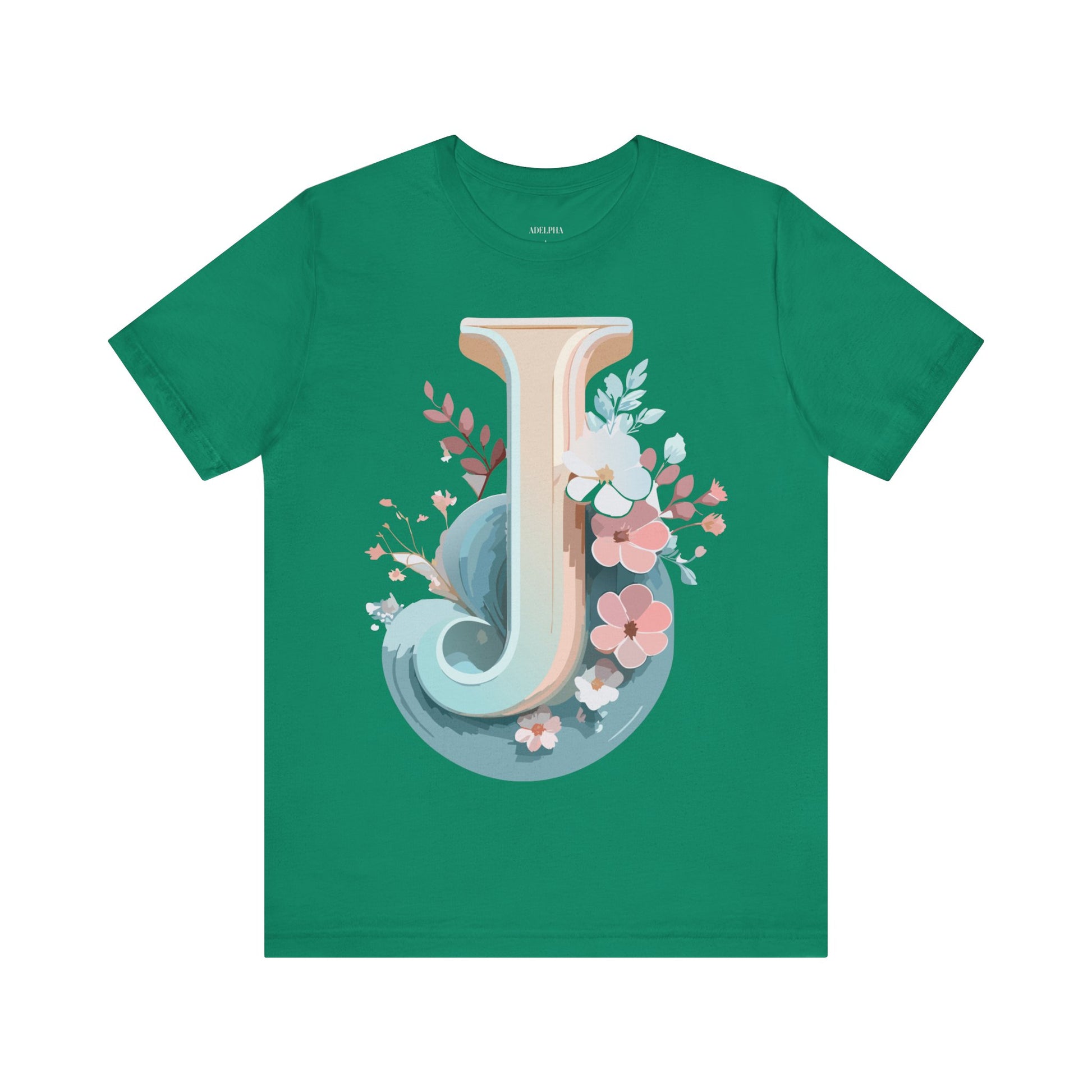Natural Cotton Tee Shirt - Letters Collection - J Printify