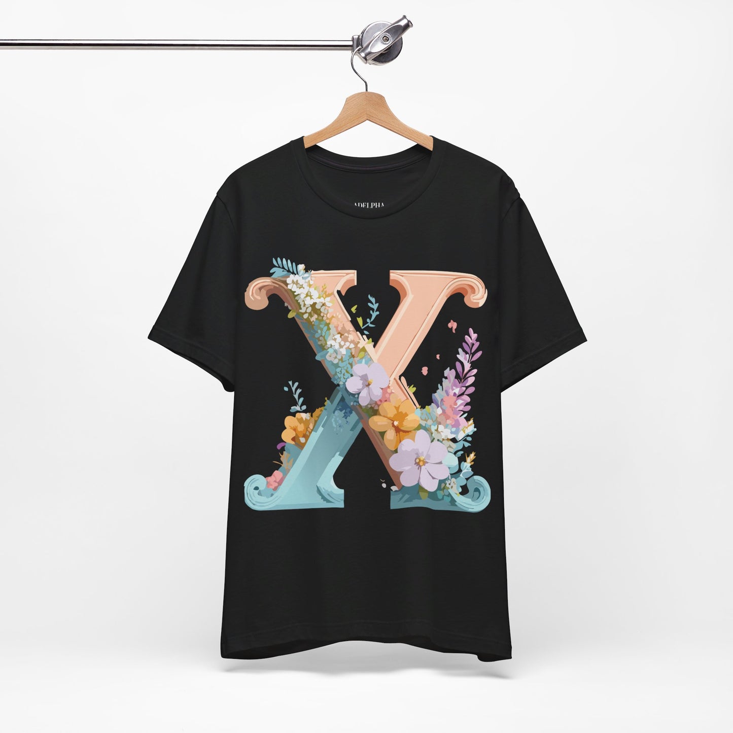 Natural Cotton Tee Shirt - Letters Collection - X Printify