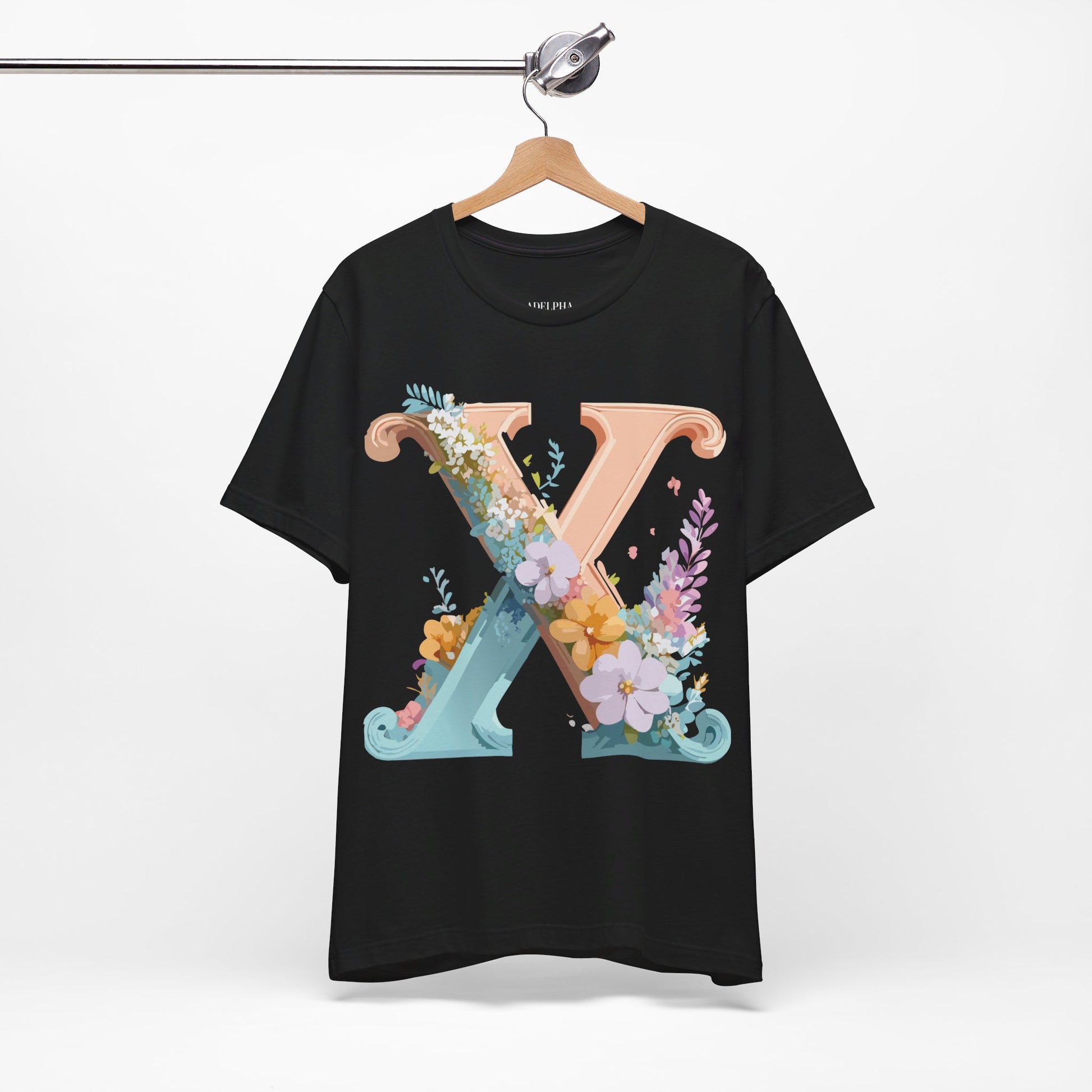 Natural Cotton Tee Shirt - Letters Collection - X Printify