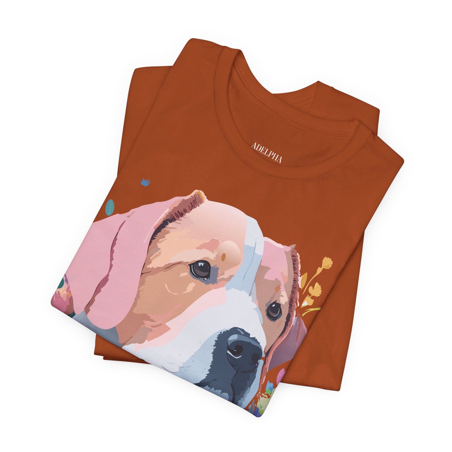Natural Cotton Tee Shirt with Dog Printify