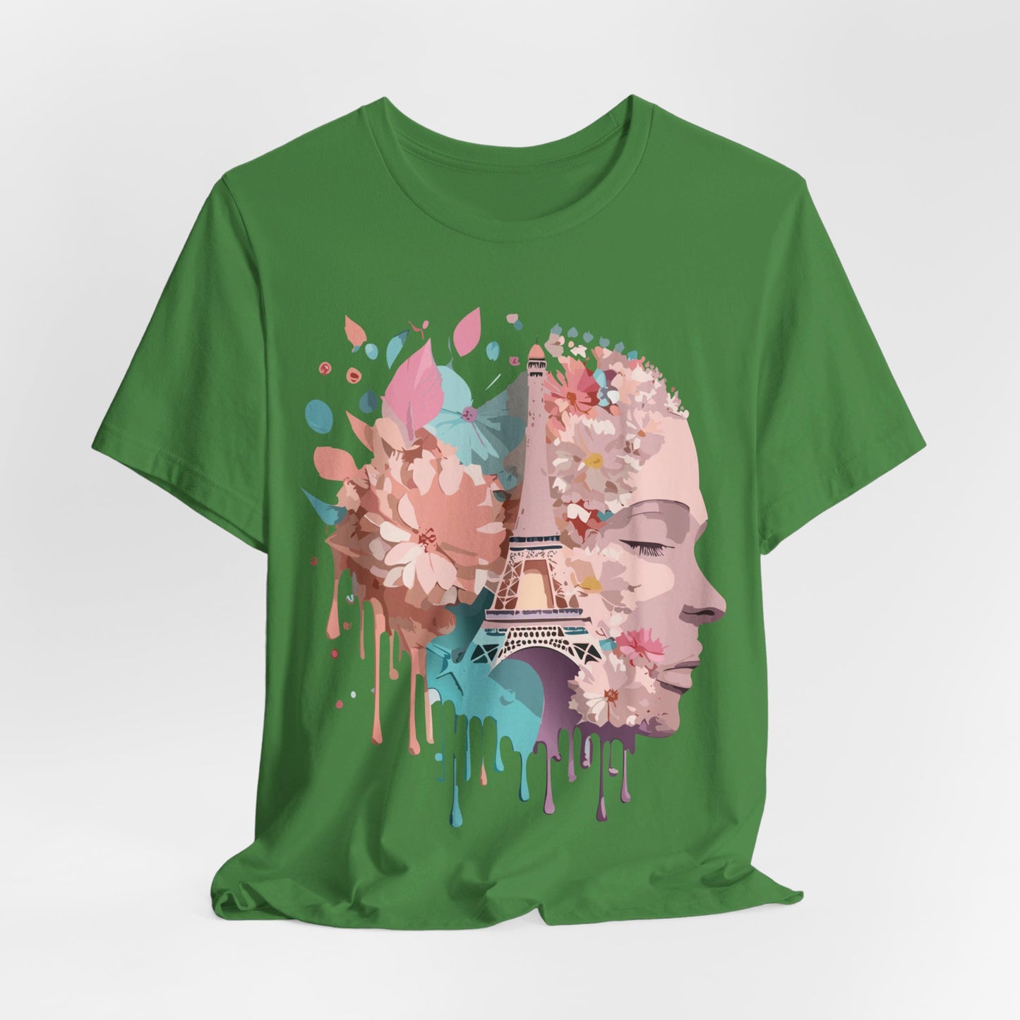 Natural Cotton Tee Shirt - Beautiful Places Collection - Paris Printify