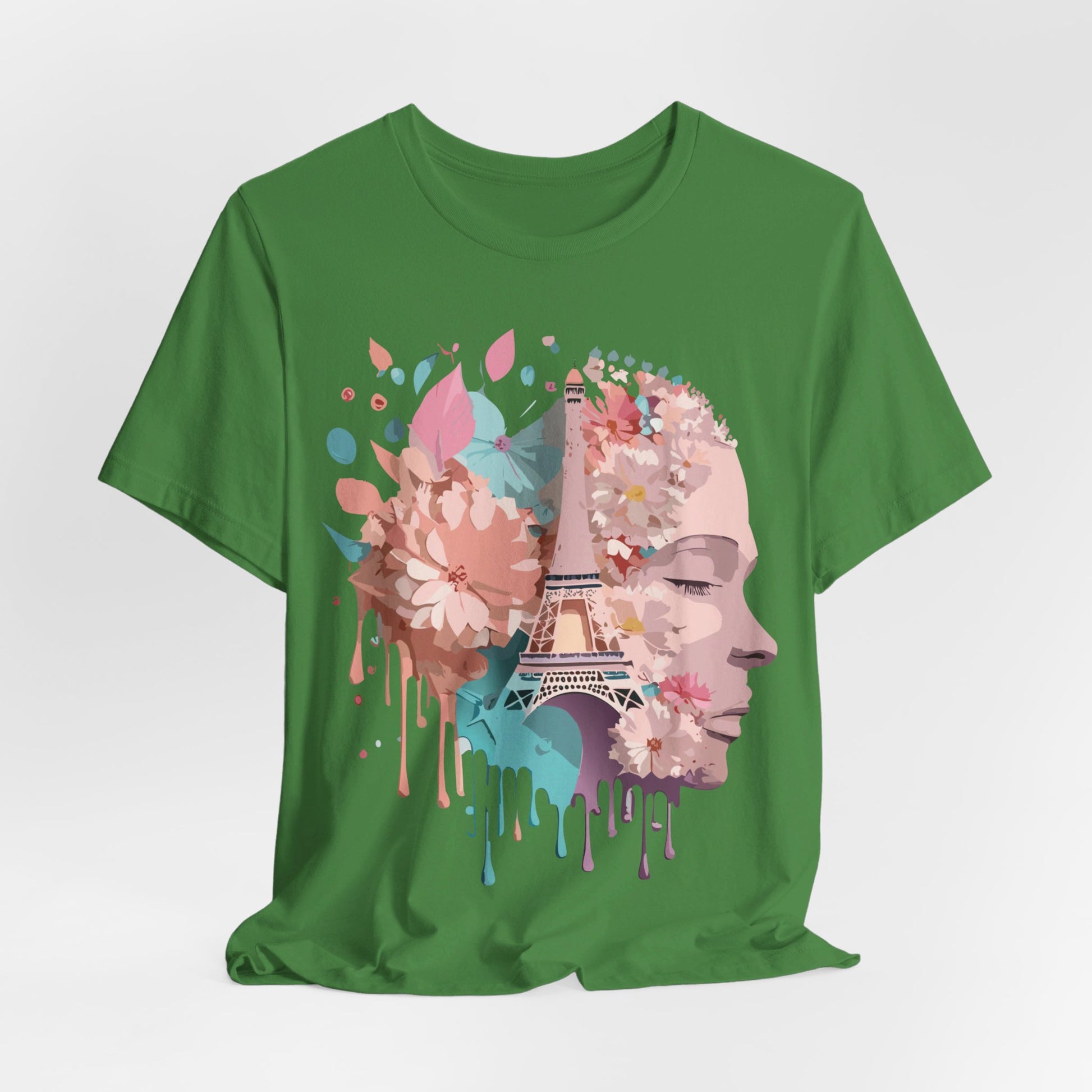 Natural Cotton Tee Shirt - Beautiful Places Collection - Paris Printify