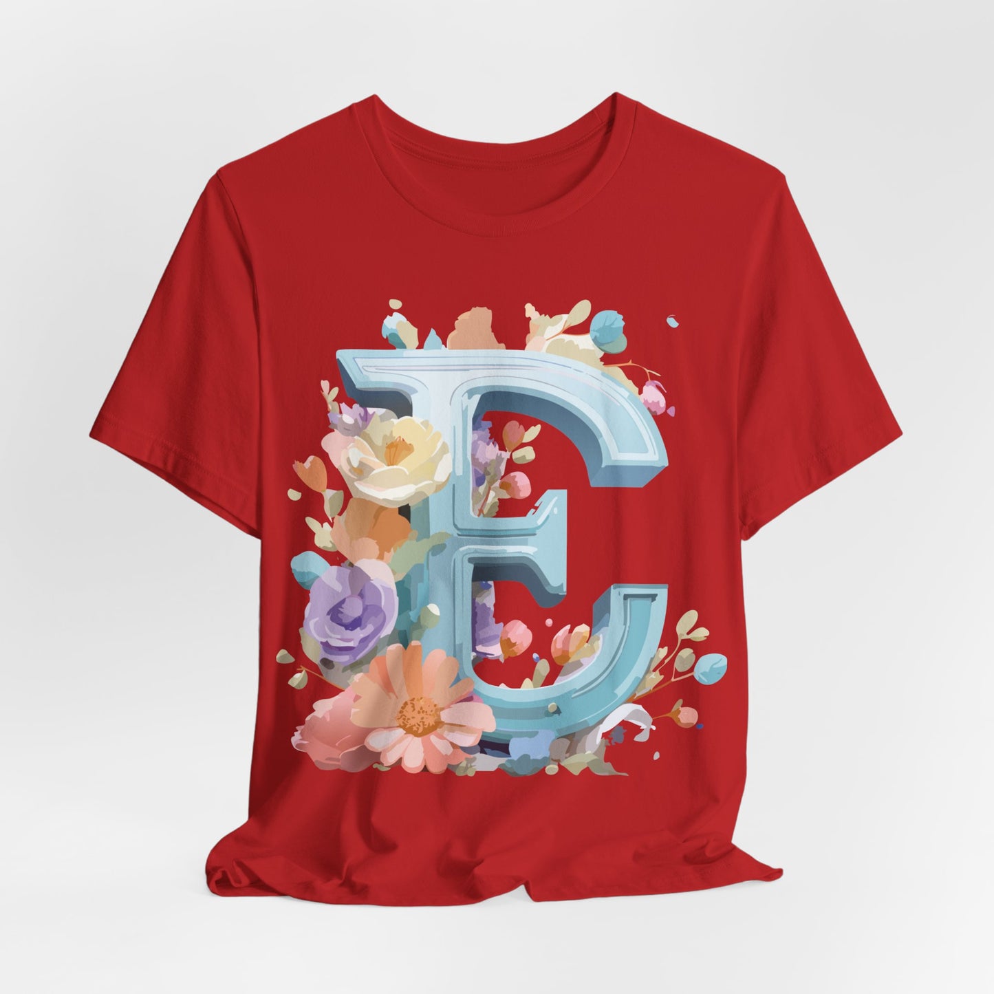 Natural Cotton Tee Shirt - Letters Collection - E Printify