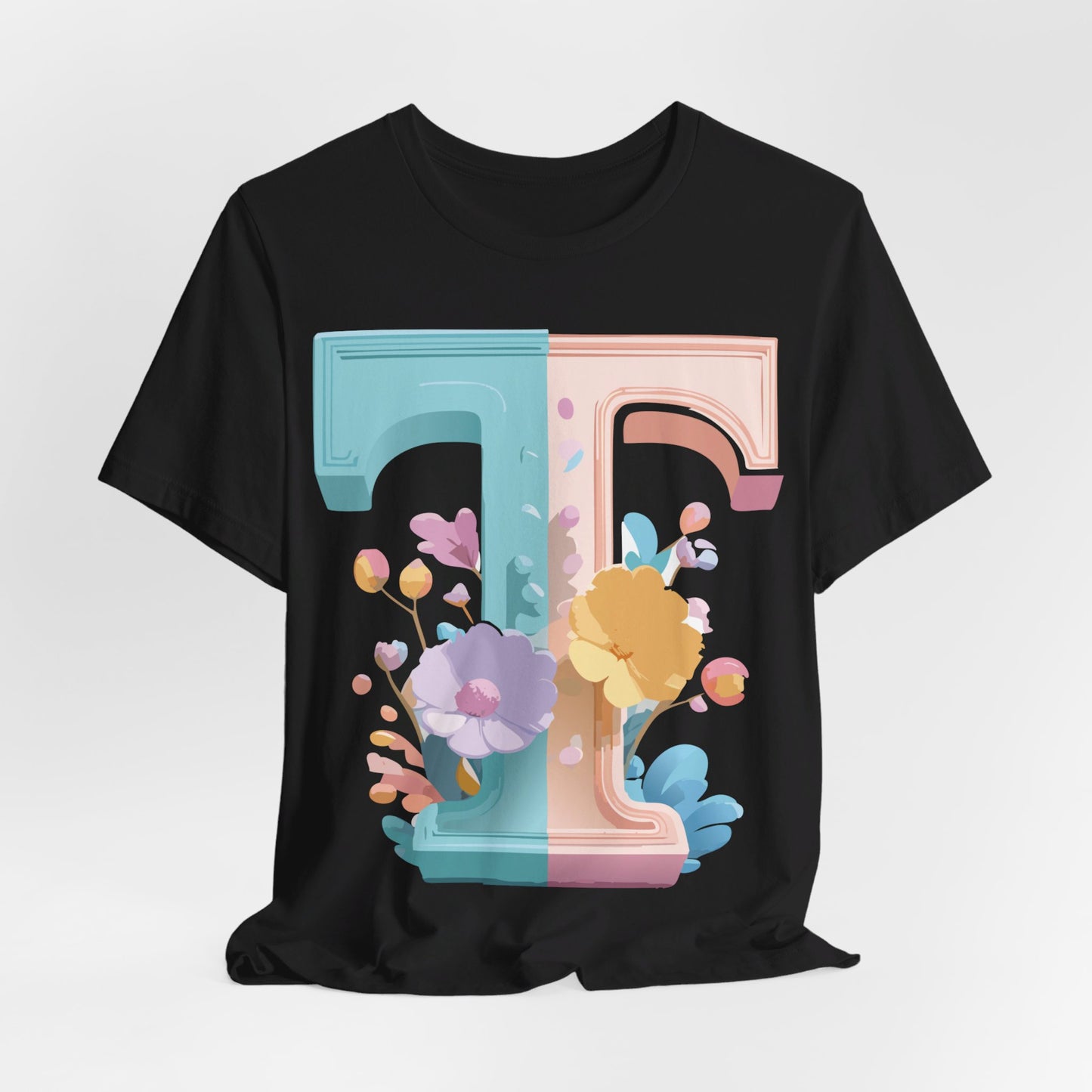 Natural Cotton Tee Shirt - Letters Collection - T Printify