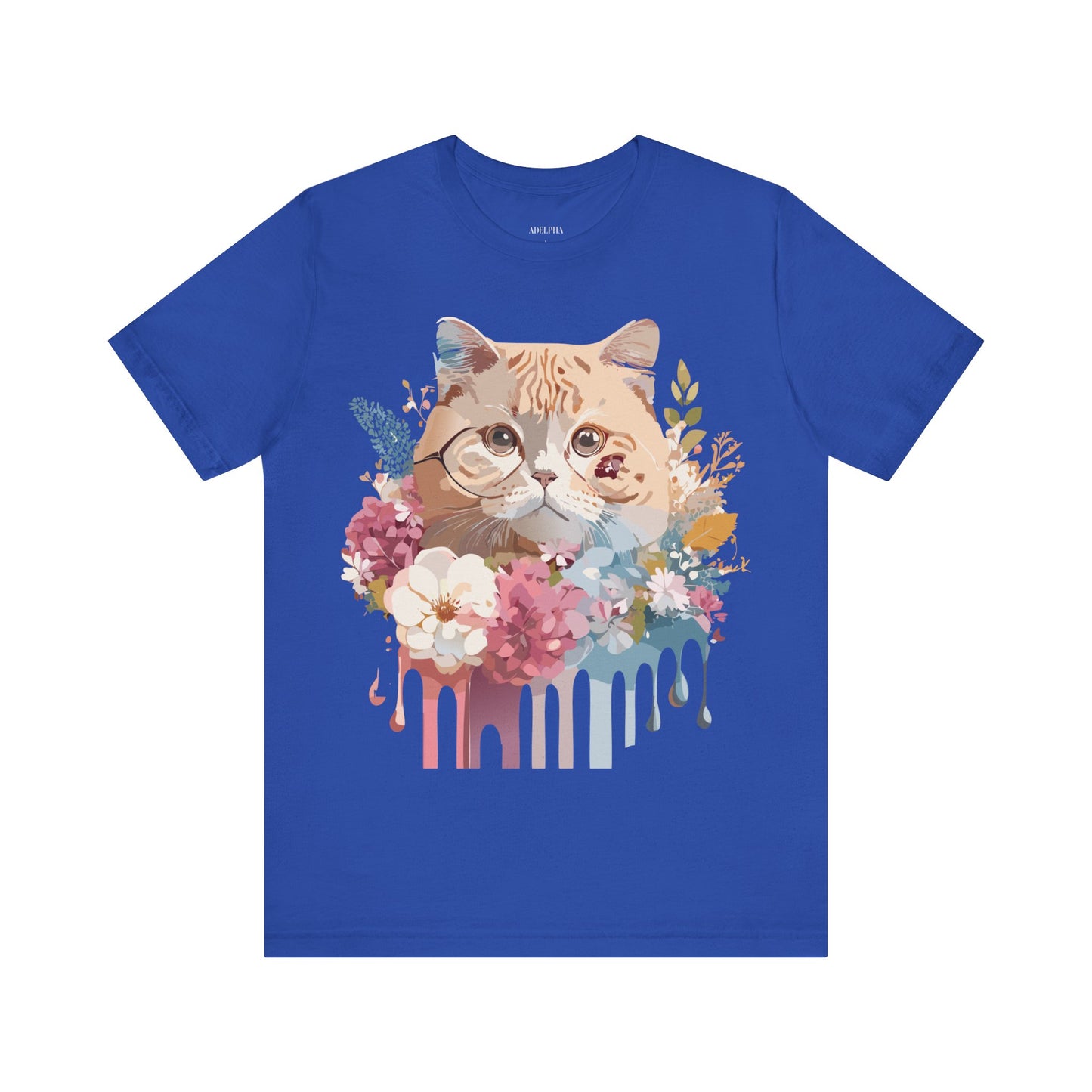 Natural Cotton Tee Shirt with Cat Printify