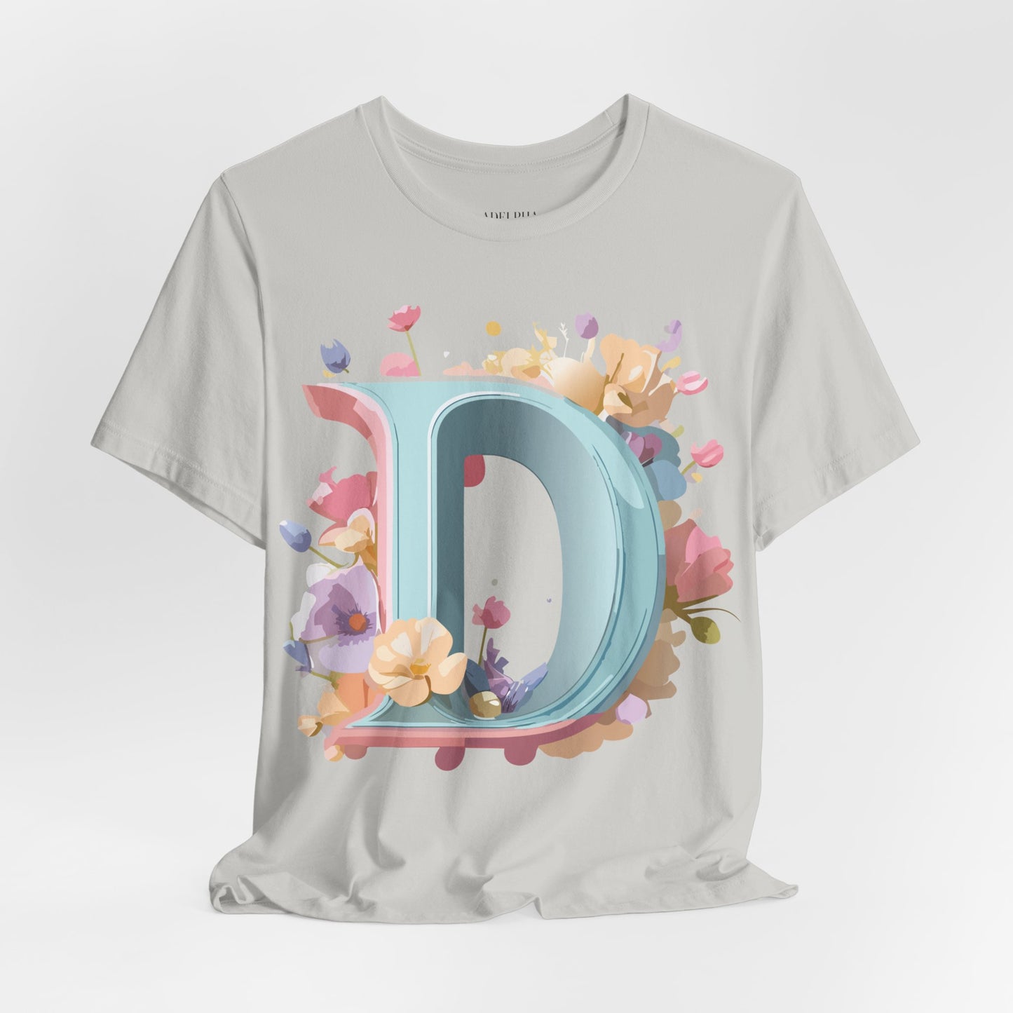 Natural Cotton Tee Shirt - Letters Collection - D Printify