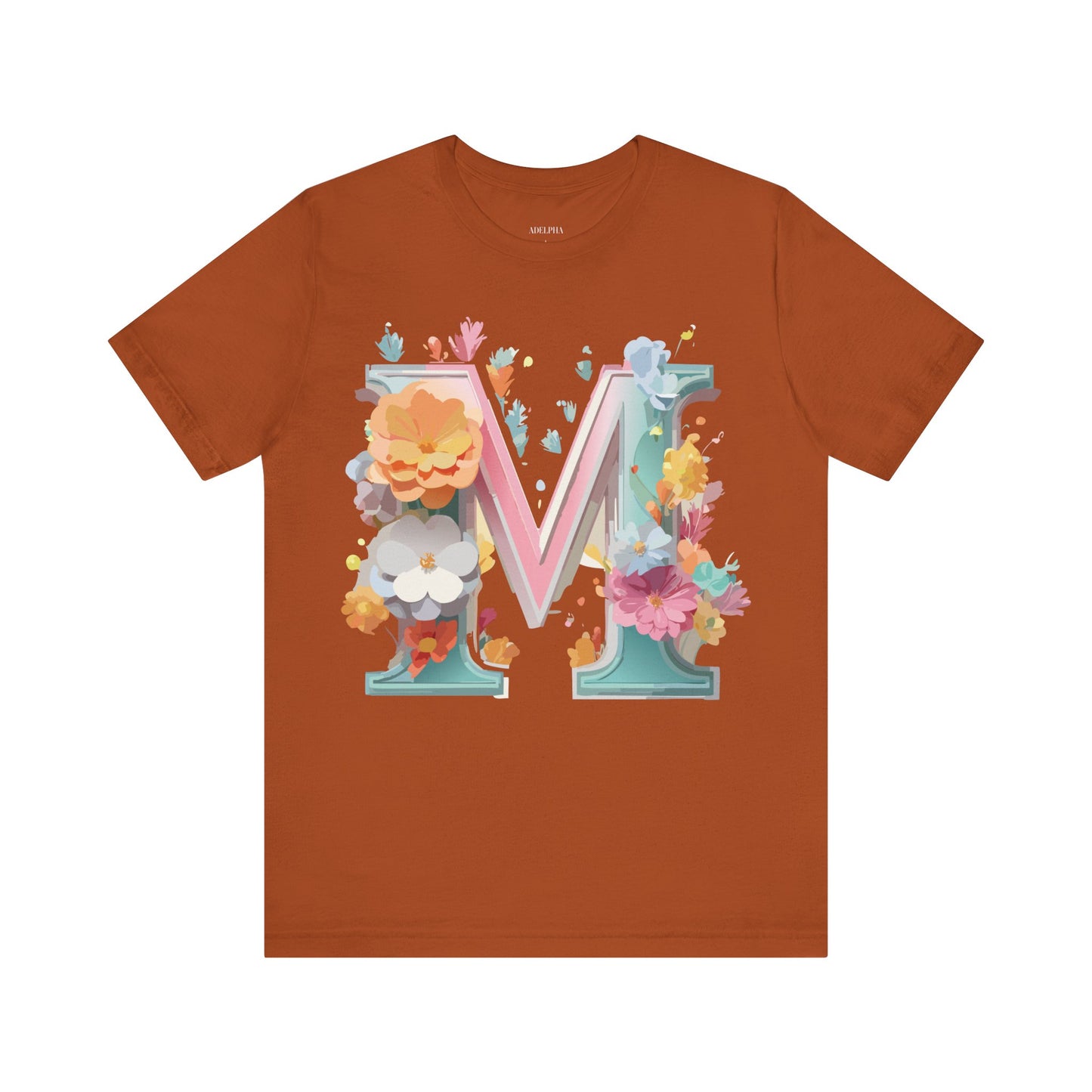 Natural Cotton Tee Shirt - Letters Collection - M Printify