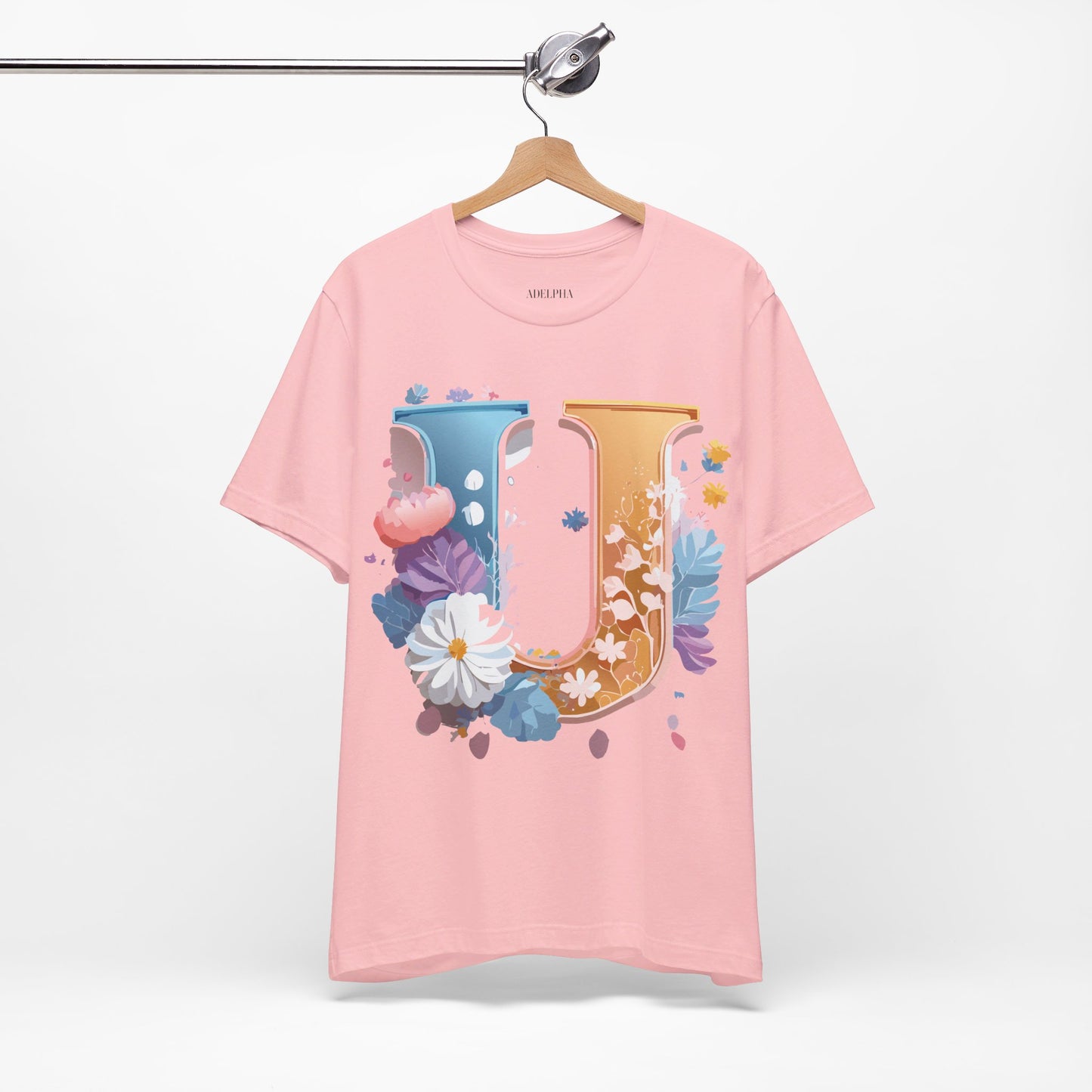 Natural Cotton Tee Shirt - Letters Collection - U Printify