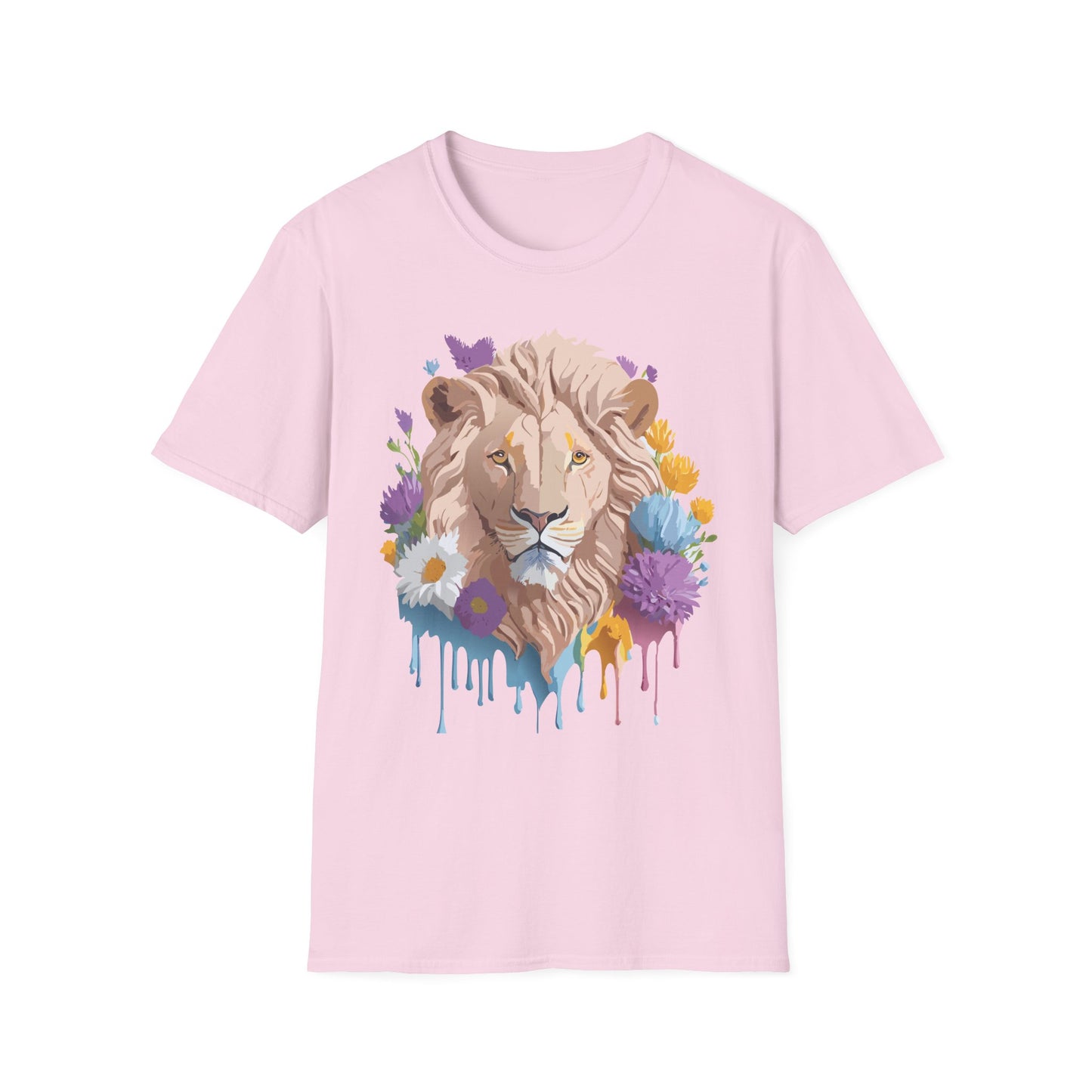 Lion Shirt, Shirt with Lion, Floral Lion Tee, Shirt with Animals