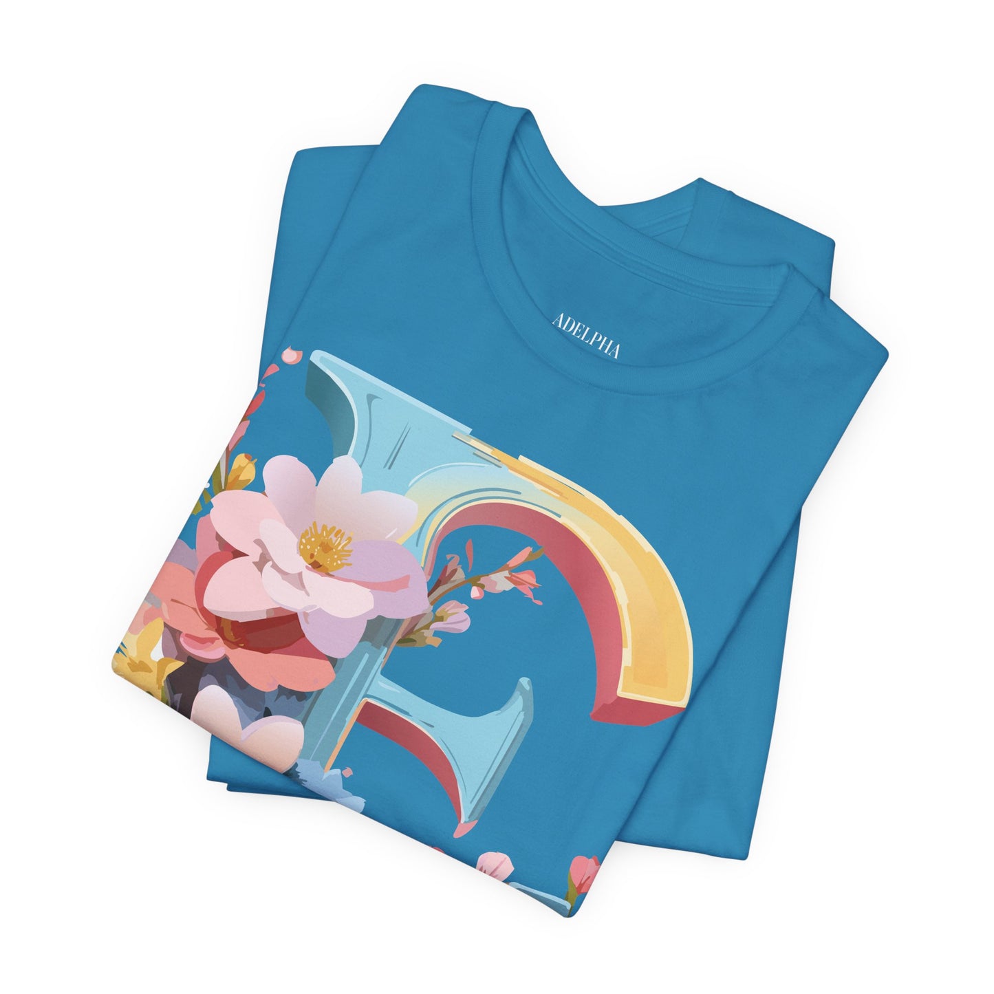 Natural Cotton Tee Shirt - Letters Collection - E Printify