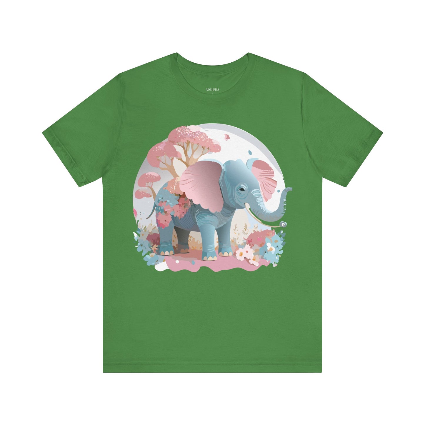 Natural Cotton Tee Shirt with Elephant Printify