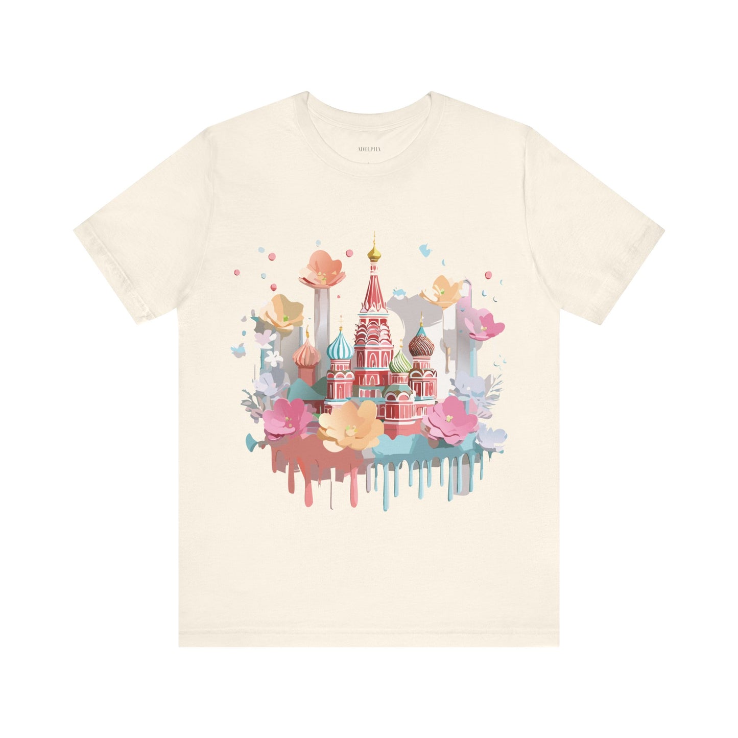 Natural Cotton Tee Shirt - Beautiful Places Collection - Moscow Printify