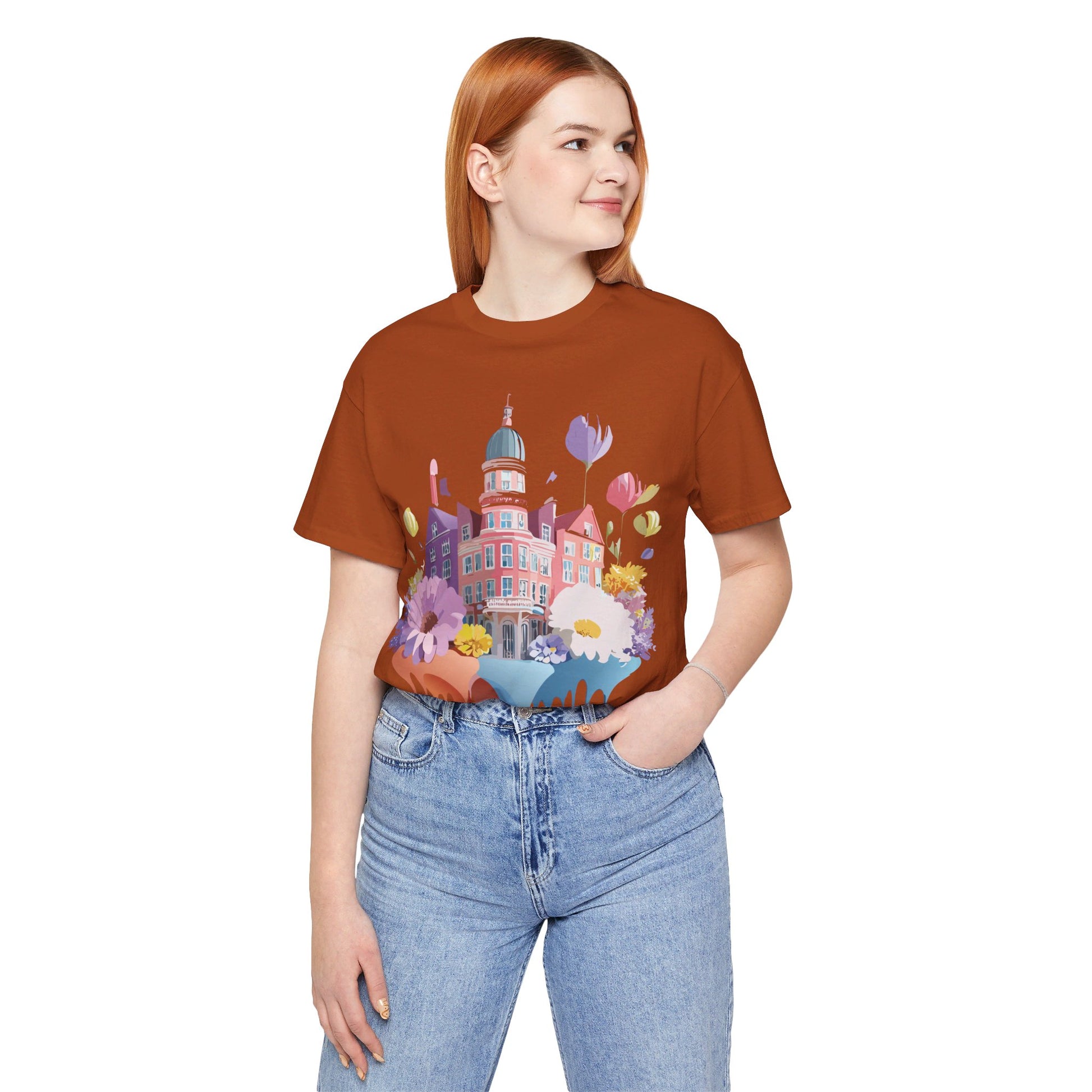 Natural Cotton Tee Shirt - Beautiful Places Collection - Amsterdam Printify