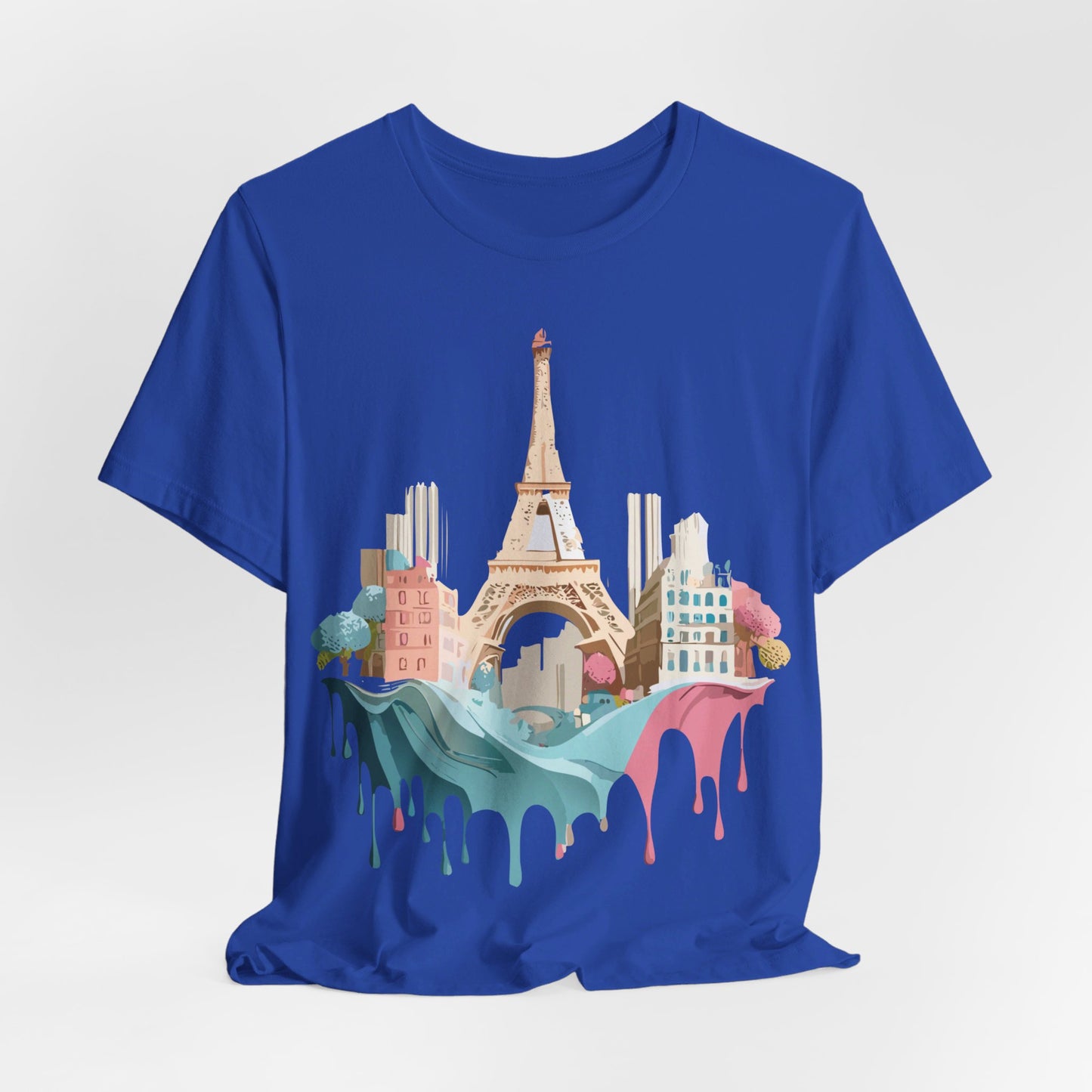 Natural Cotton Tee Shirt - Beautiful Places Collection - Paris Printify